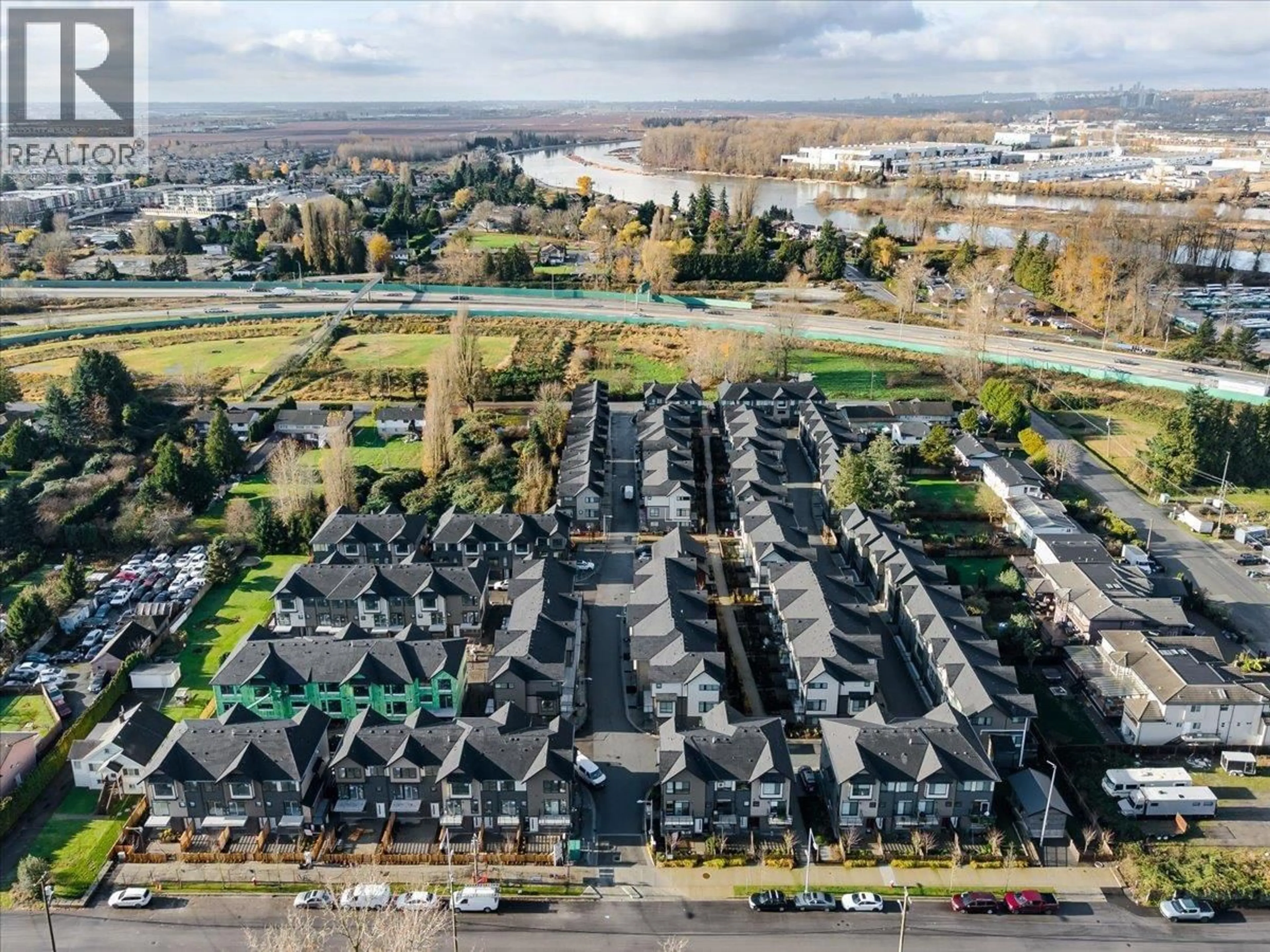 A pic from outside/outdoor area/front of a property/back of a property/a pic from drone, street for 20 - 4337 BOUNDARY ROAD, Richmond British Columbia V6V0C4