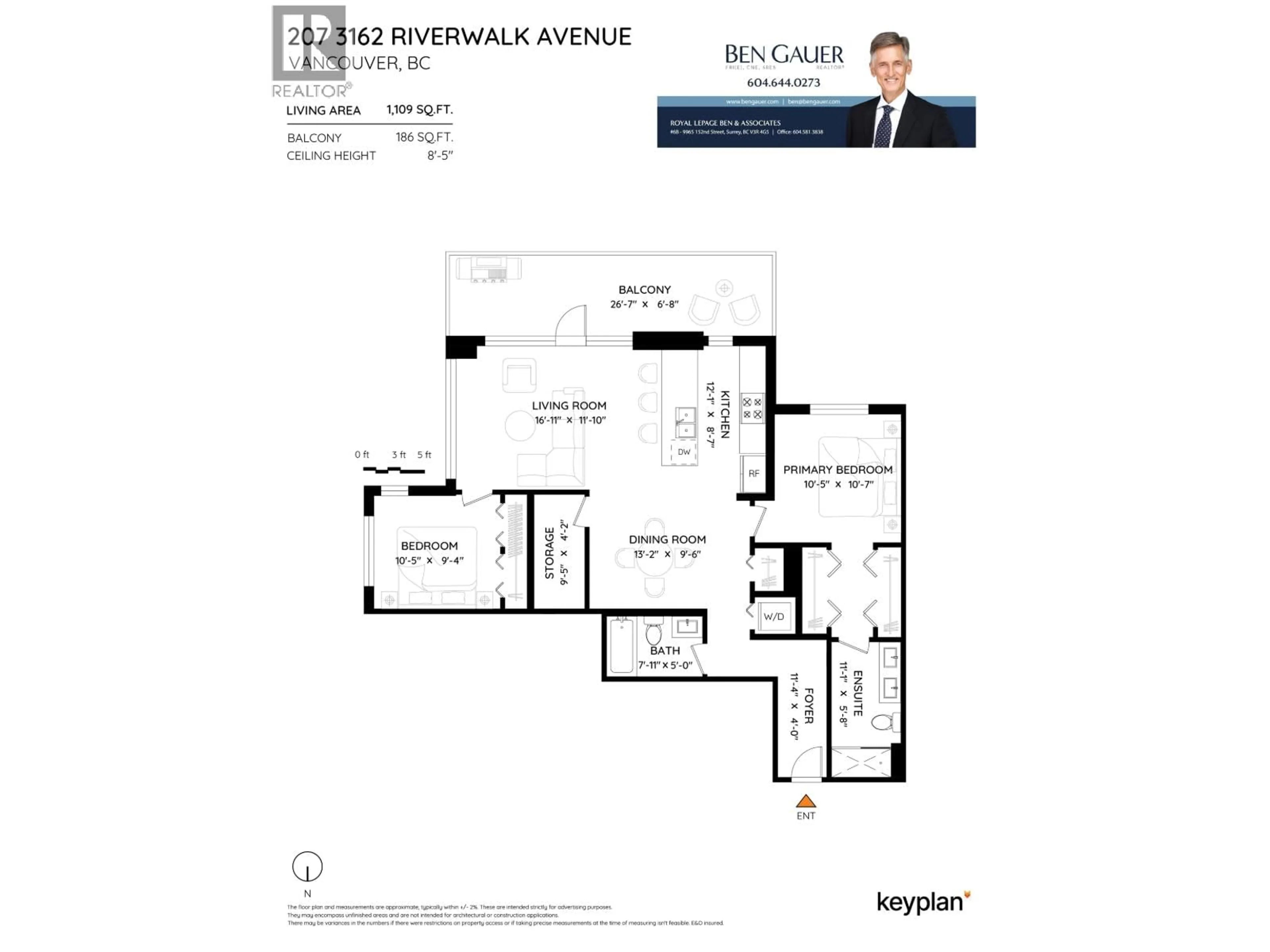 Floor plan for 207 - 3162 RIVERWALK AVENUE, Vancouver British Columbia V5S0B7