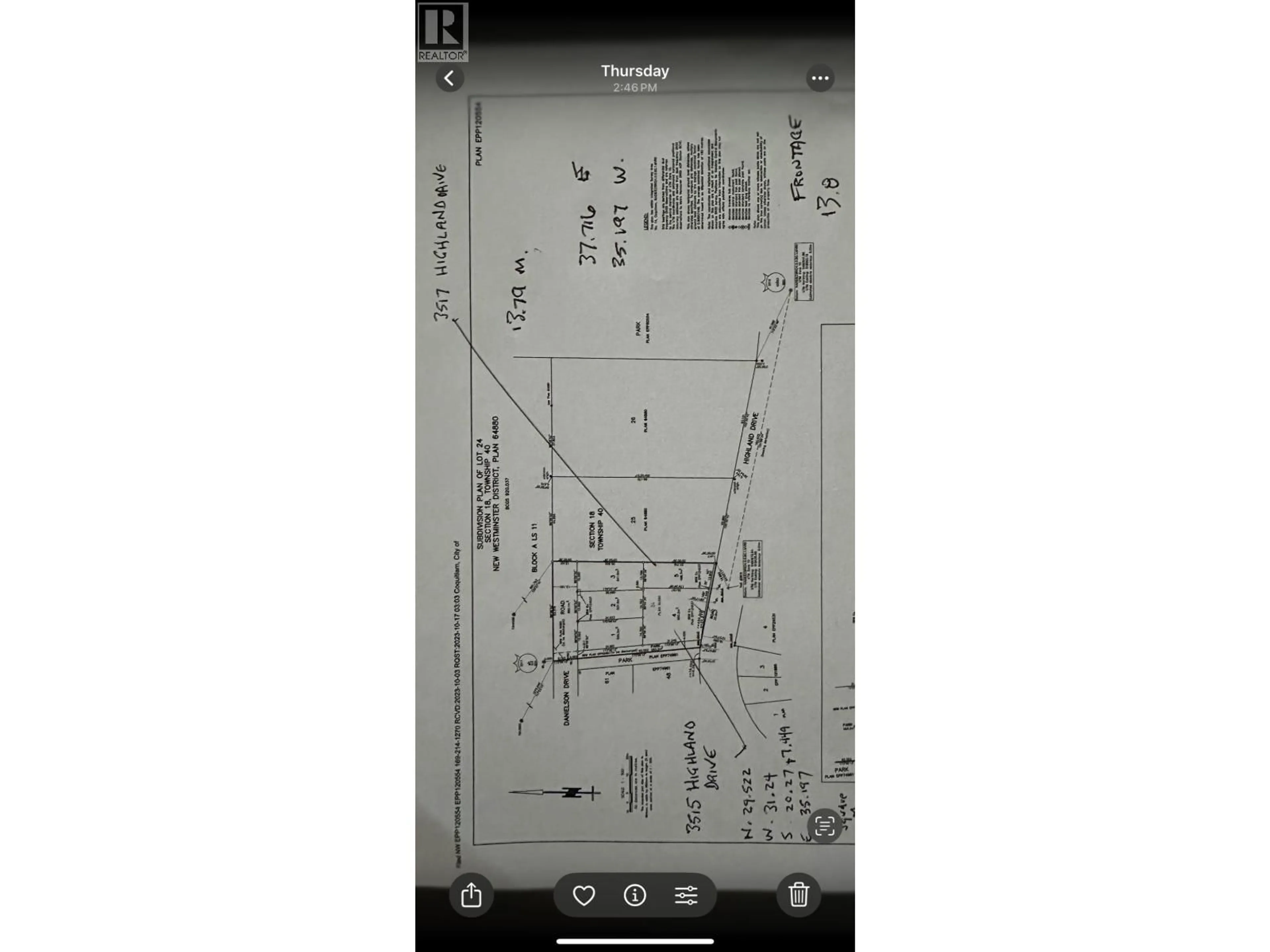 Picture of a map for 3515 HIGHLAND DRIVE, Coquitlam British Columbia V3E0N3