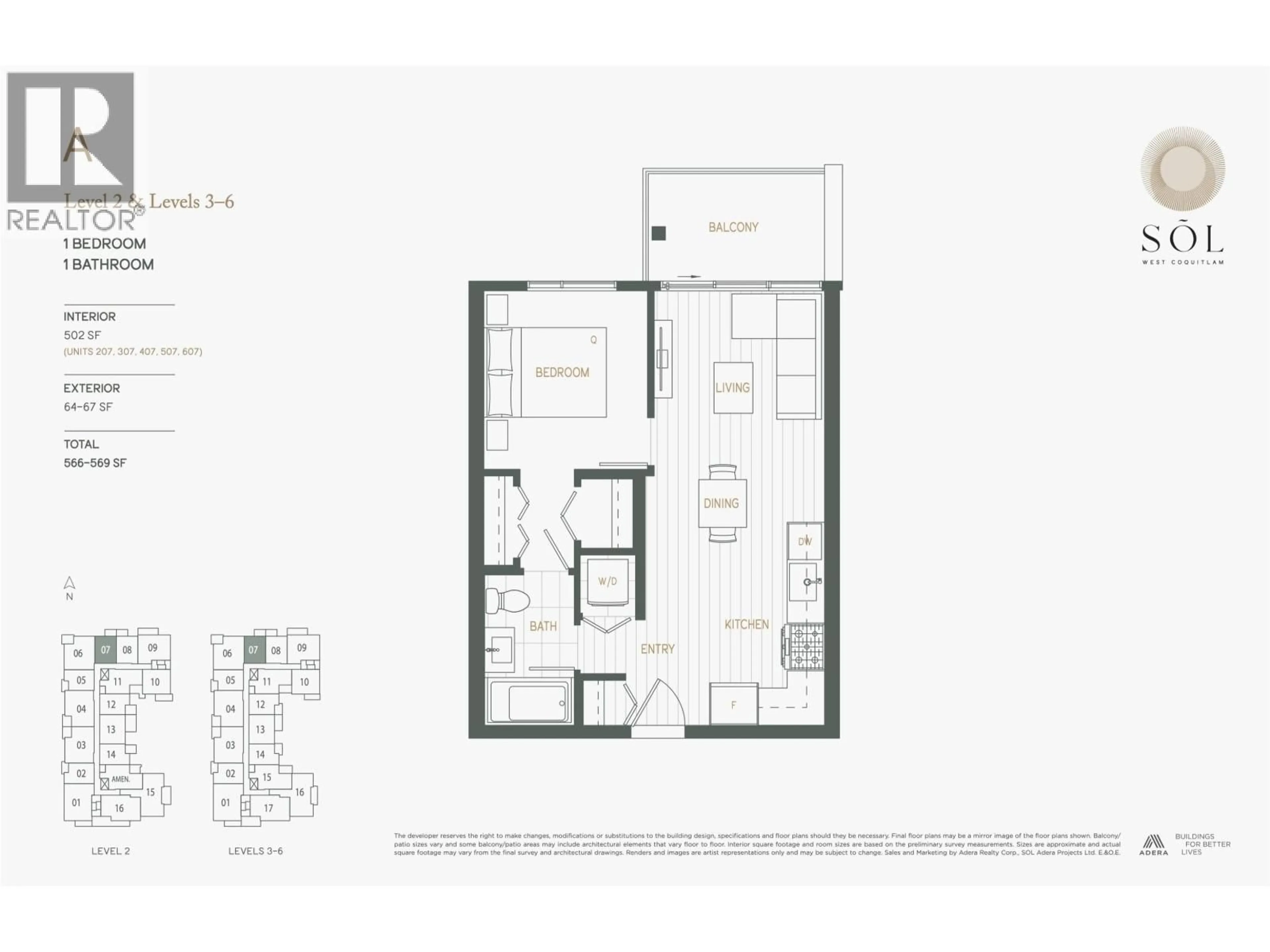 Floor plan for 307 - 723 GROVER AVENUE, Coquitlam British Columbia V3J3C9