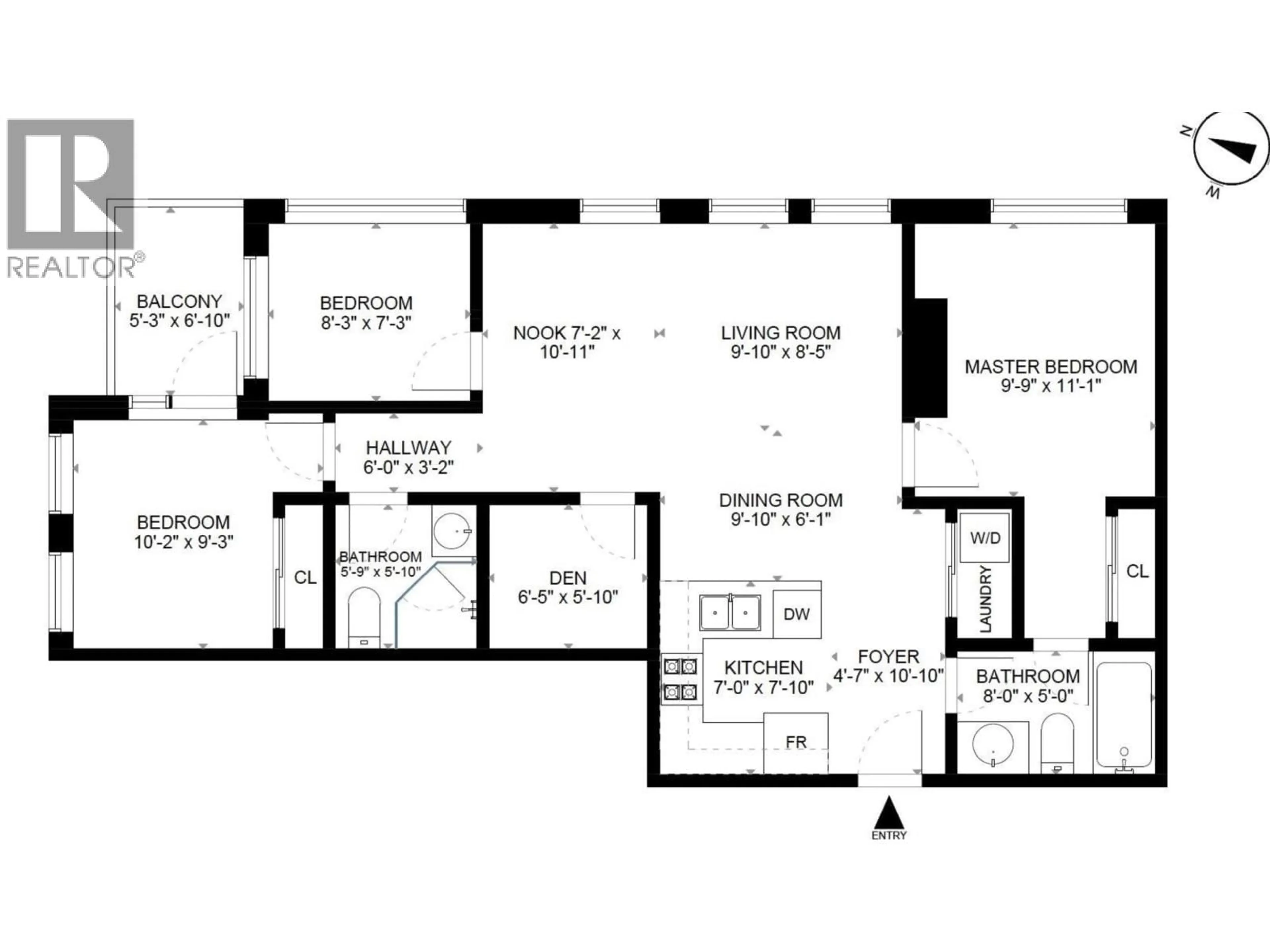 Floor plan for 2107 - 550 TAYLOR STREET, Vancouver British Columbia V6B1R1
