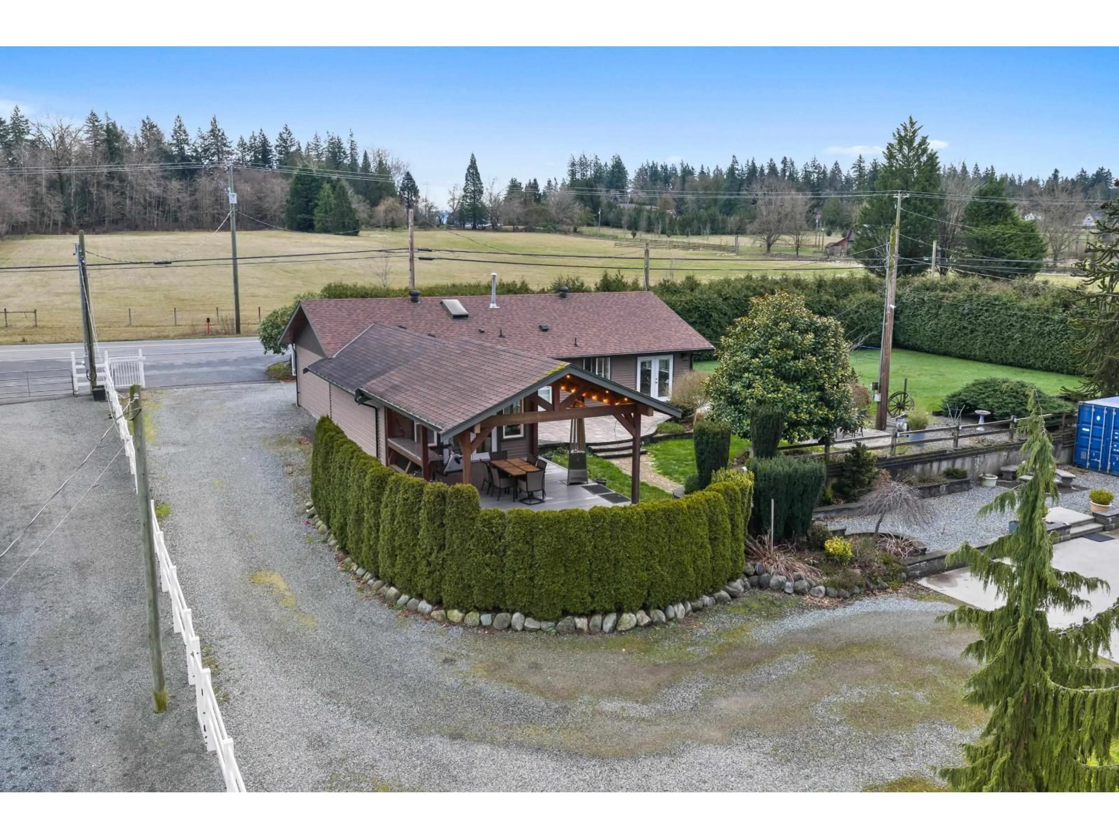 A pic from outside/outdoor area/front of a property/back of a property/a pic from drone, mountain view for 2147 216 STREET, Langley British Columbia V2Z1P6