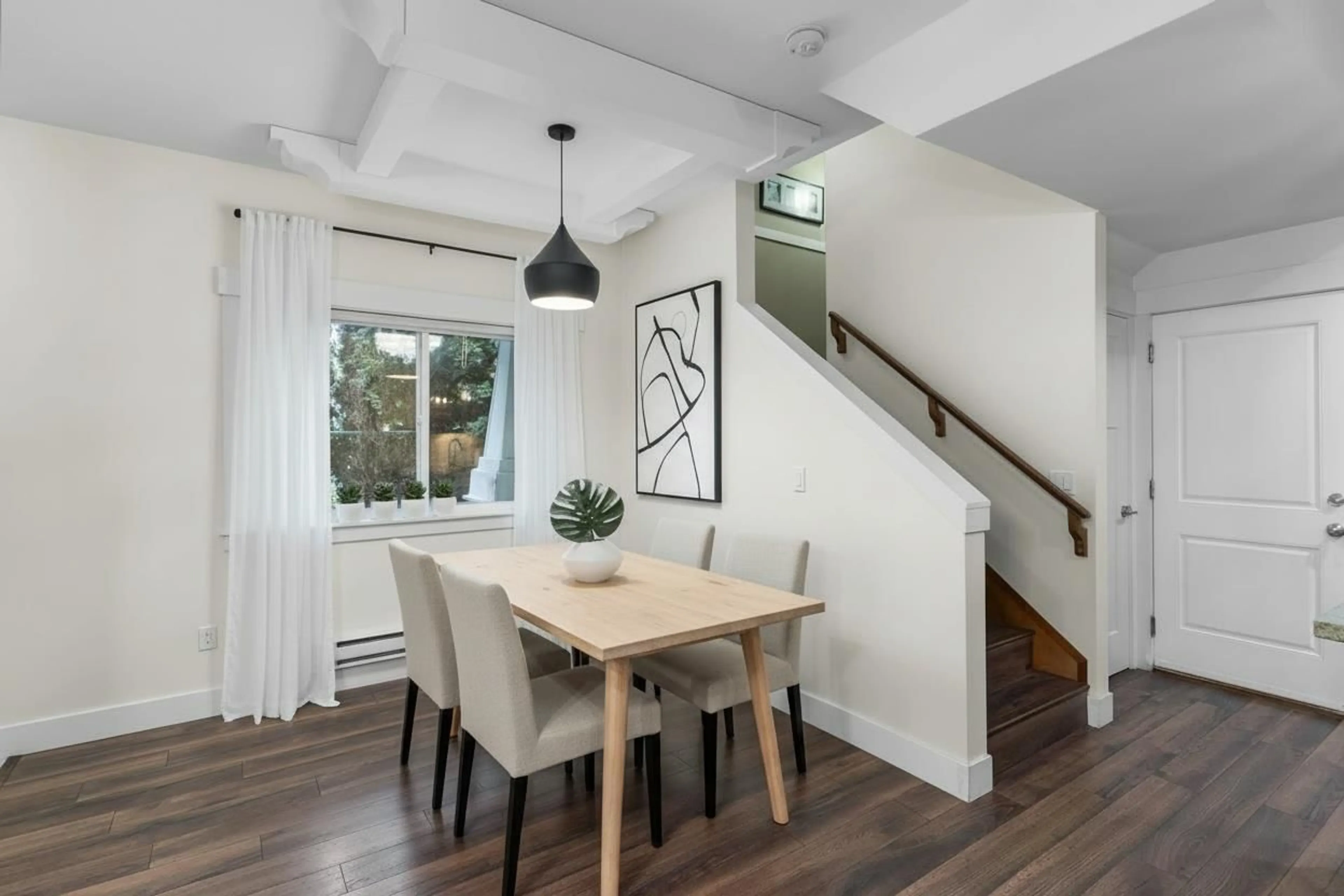 Dining room, wood/laminate floor for 8 - 7298 199A STREET, Langley British Columbia V2Y0H9