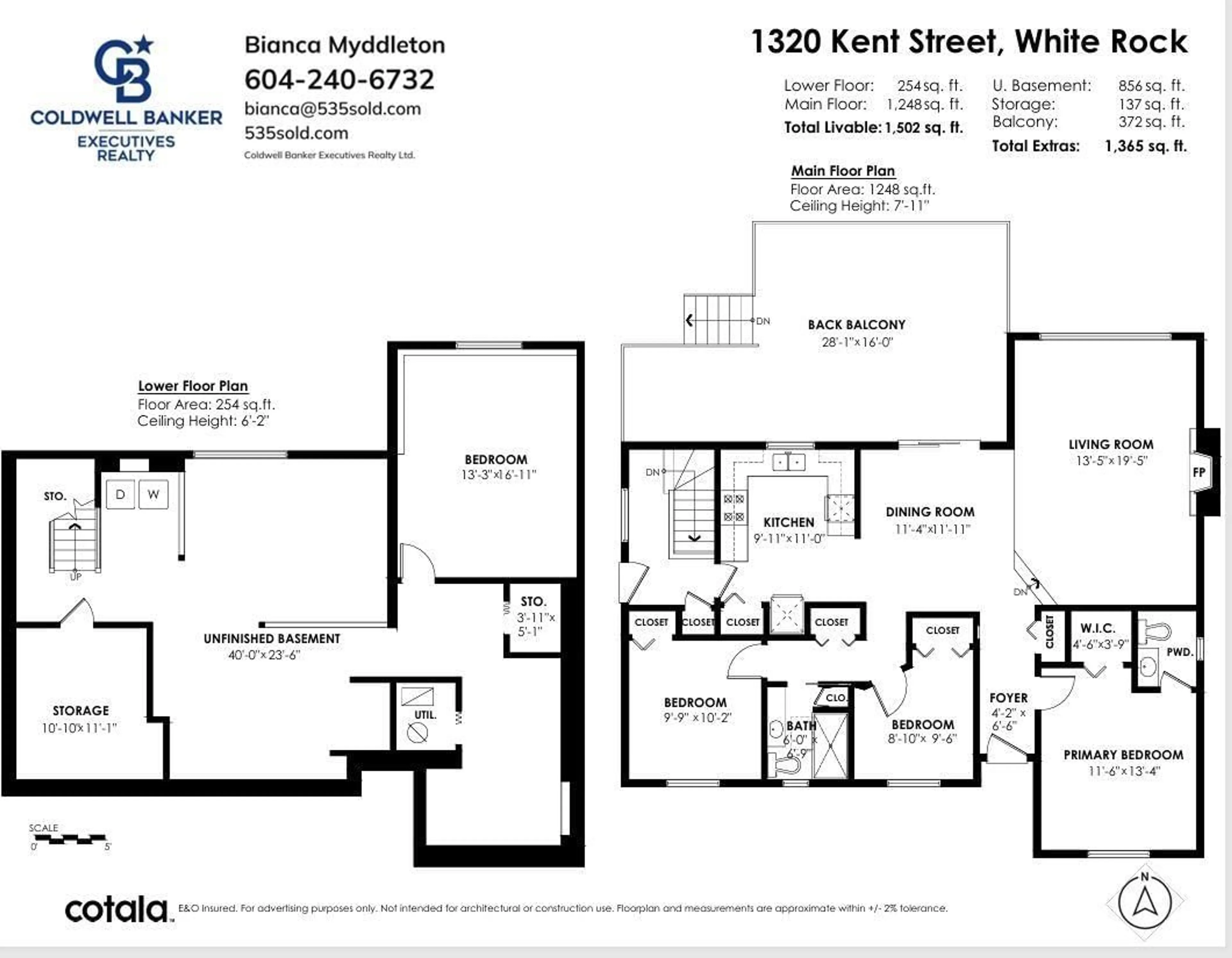 Floor plan for 1320 KENT STREET, White Rock British Columbia V4B4T7