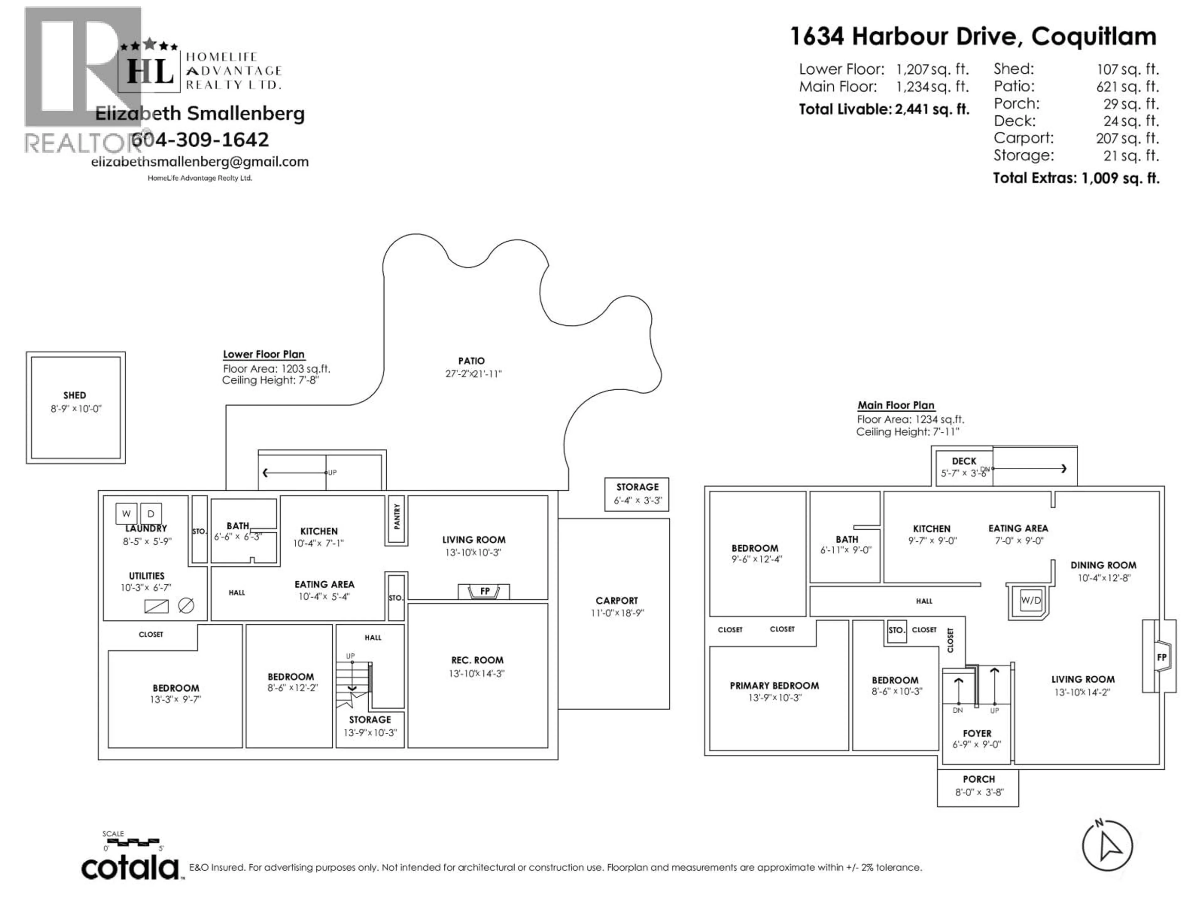 Floor plan for 1634 HARBOUR DRIVE, Coquitlam British Columbia V3J5V8