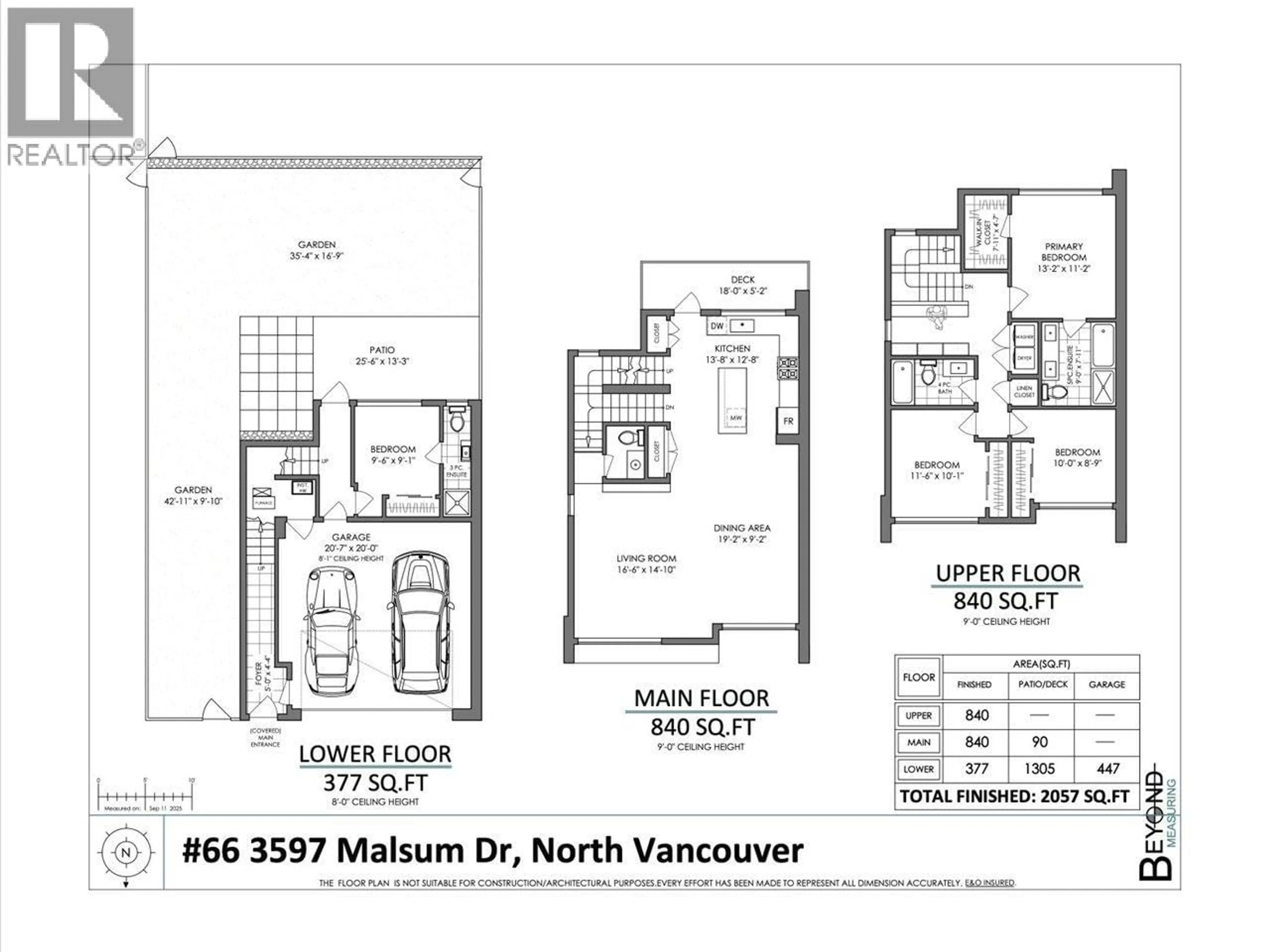 Floor plan for 66 - 3597 MALSUM DRIVE, North Vancouver British Columbia V7G0B2