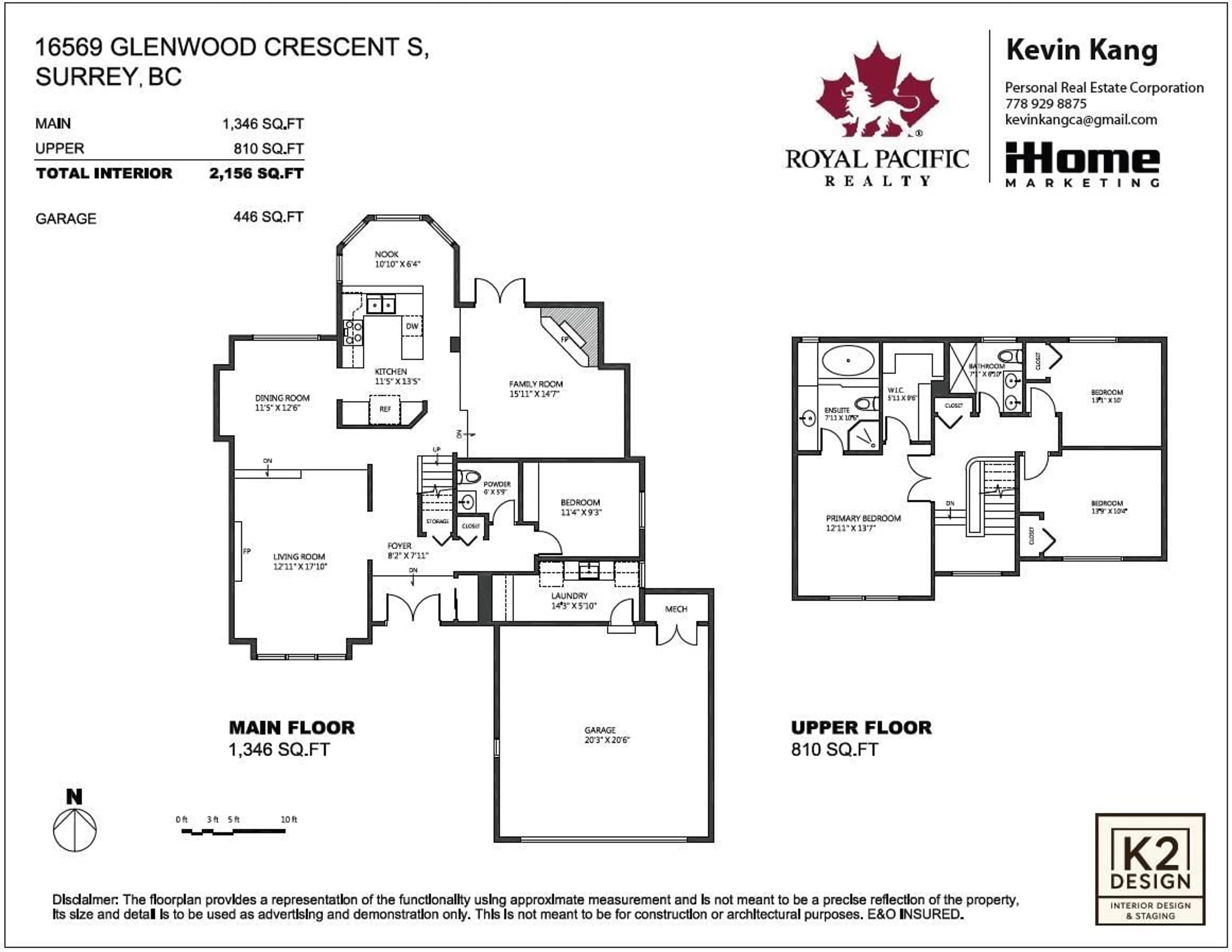Floor plan for 16569 GLENWOOD CRESCENT SOUTH, Surrey British Columbia V4N1W7