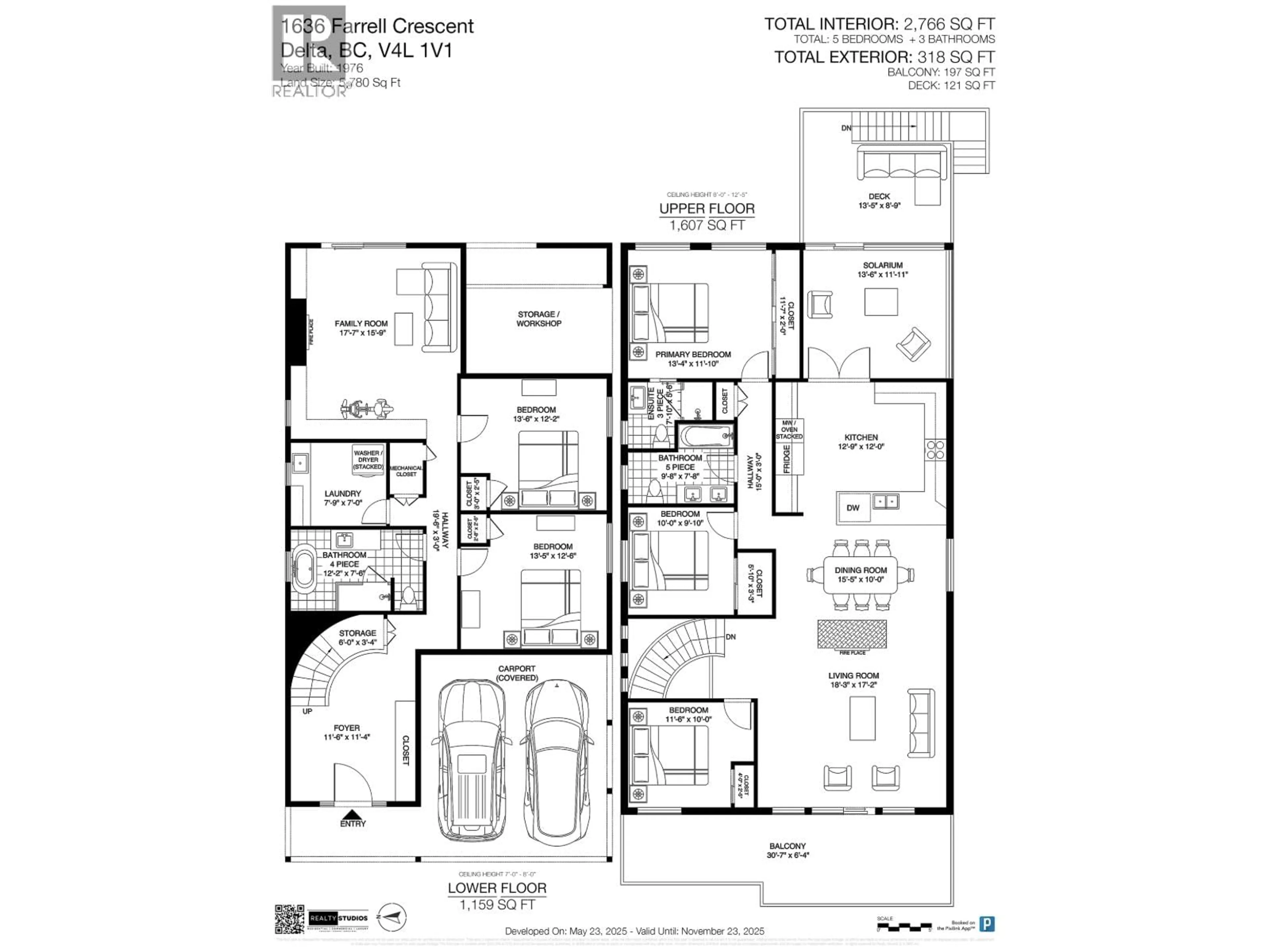 Floor plan for 1636 FARRELL CRESCENT, Delta British Columbia V4L1V1