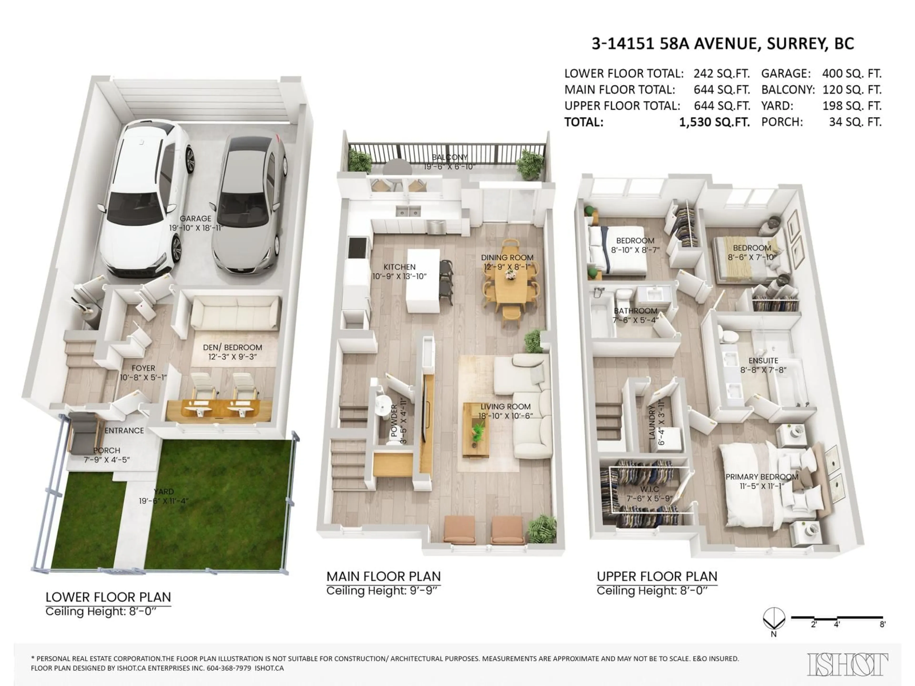 Floor plan for 3 - 14151 58A AVENUE, Surrey British Columbia V3X0L1