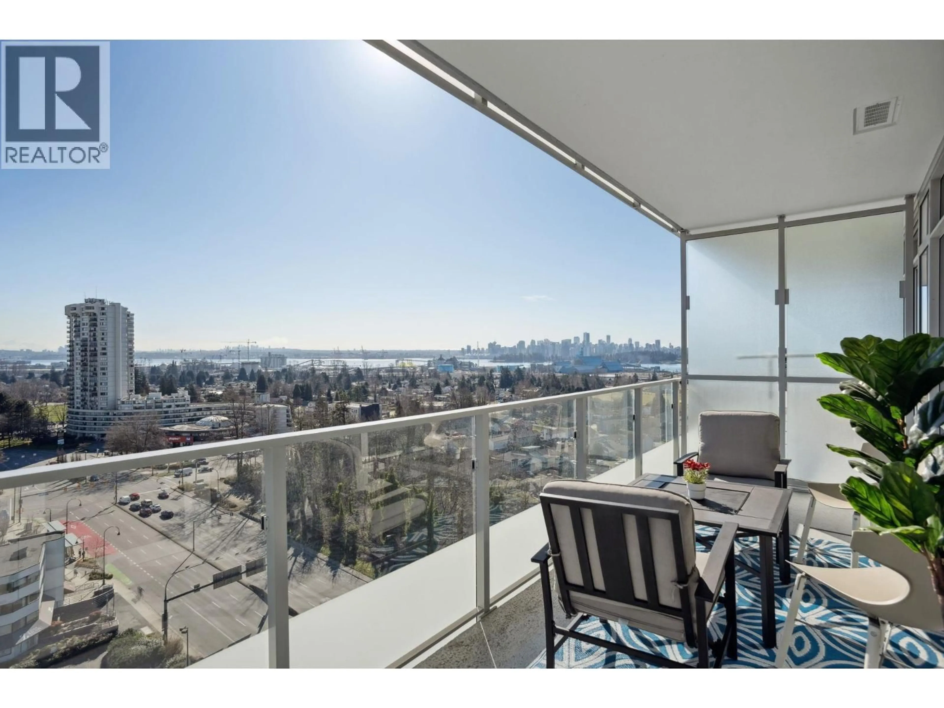 Balcony in the apartment, city buildings view from balcony for 1503 - 200 KLAHANIE COURT, West Vancouver British Columbia V7P0E4