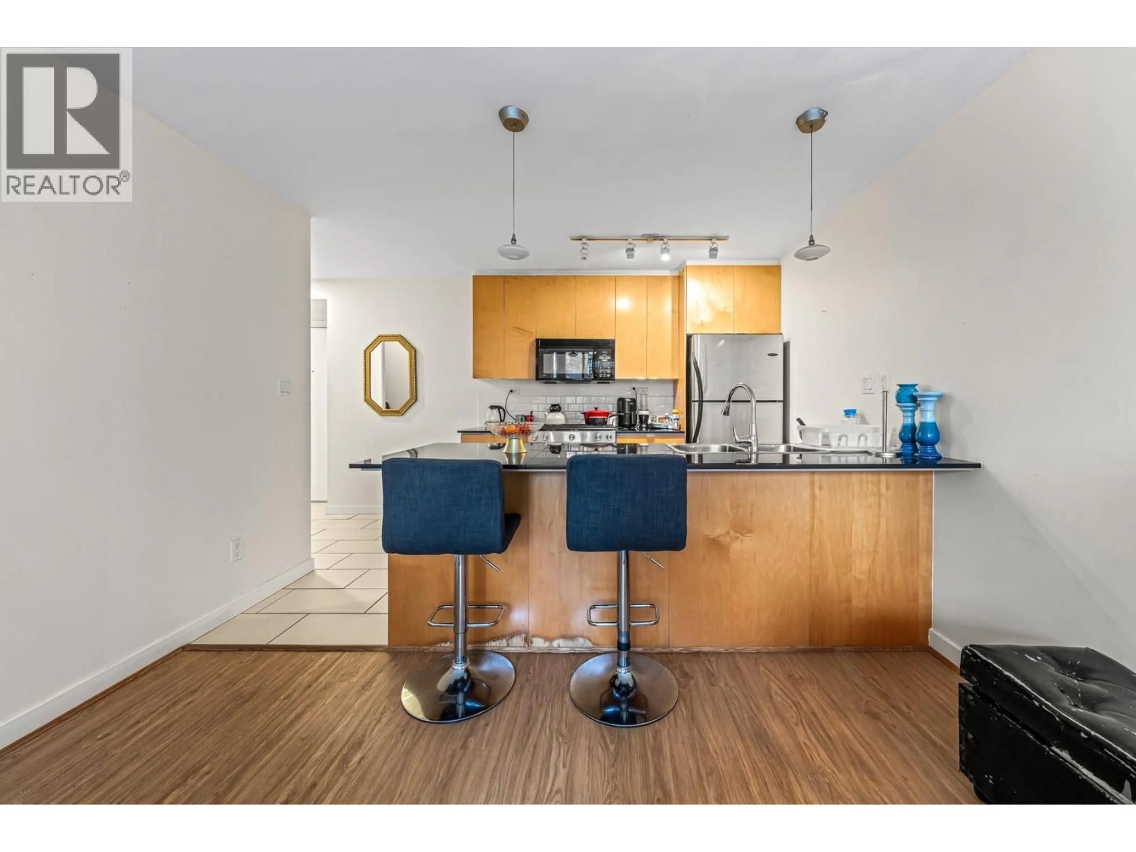 Standard kitchen, wood/laminate floor for 305 - 989 BEATTY STREET, Vancouver British Columbia V6Z3C2