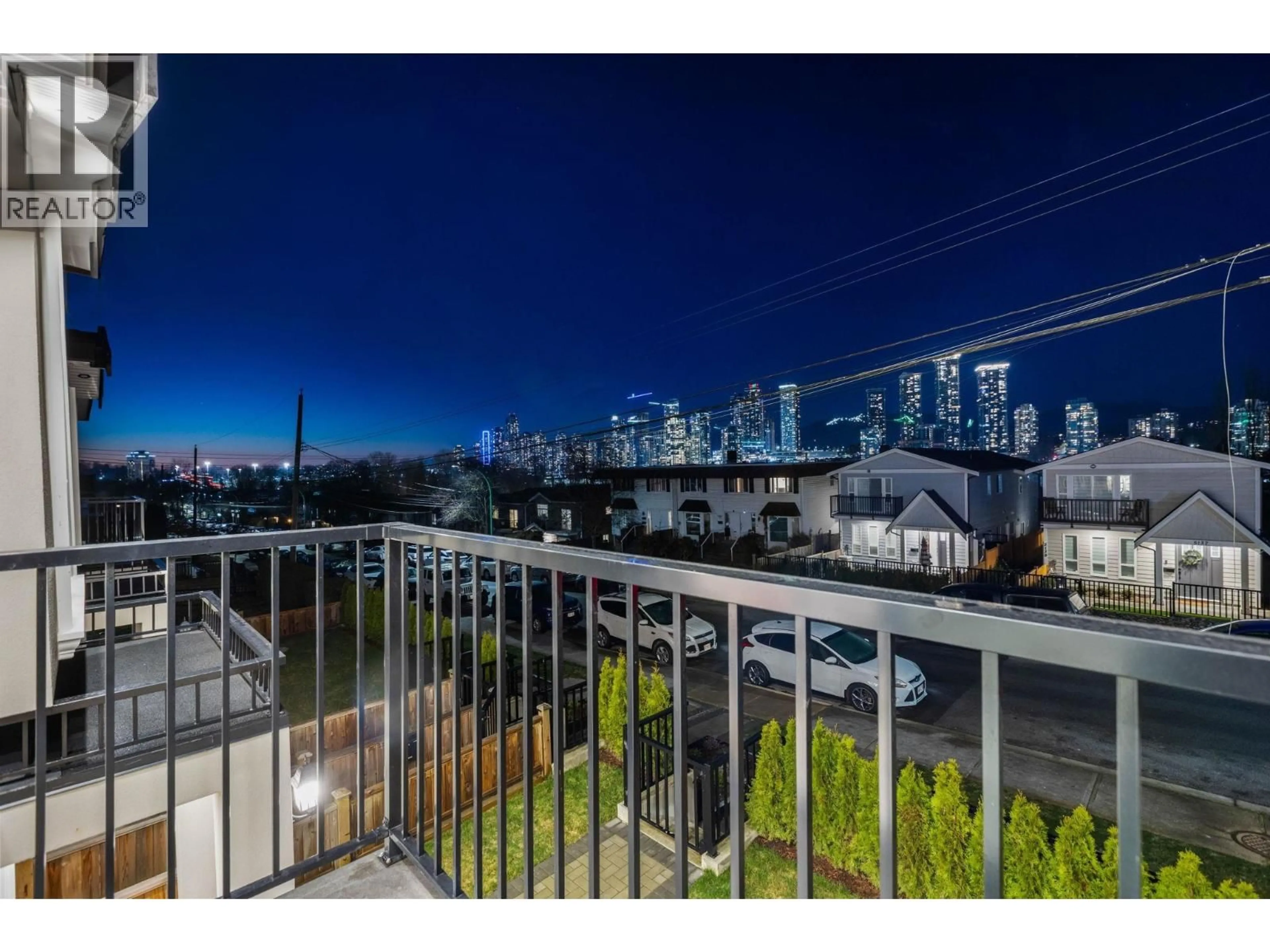 Patio, city buildings view from balcony for 5138 DOMINION STREET, Burnaby British Columbia V5G1C9