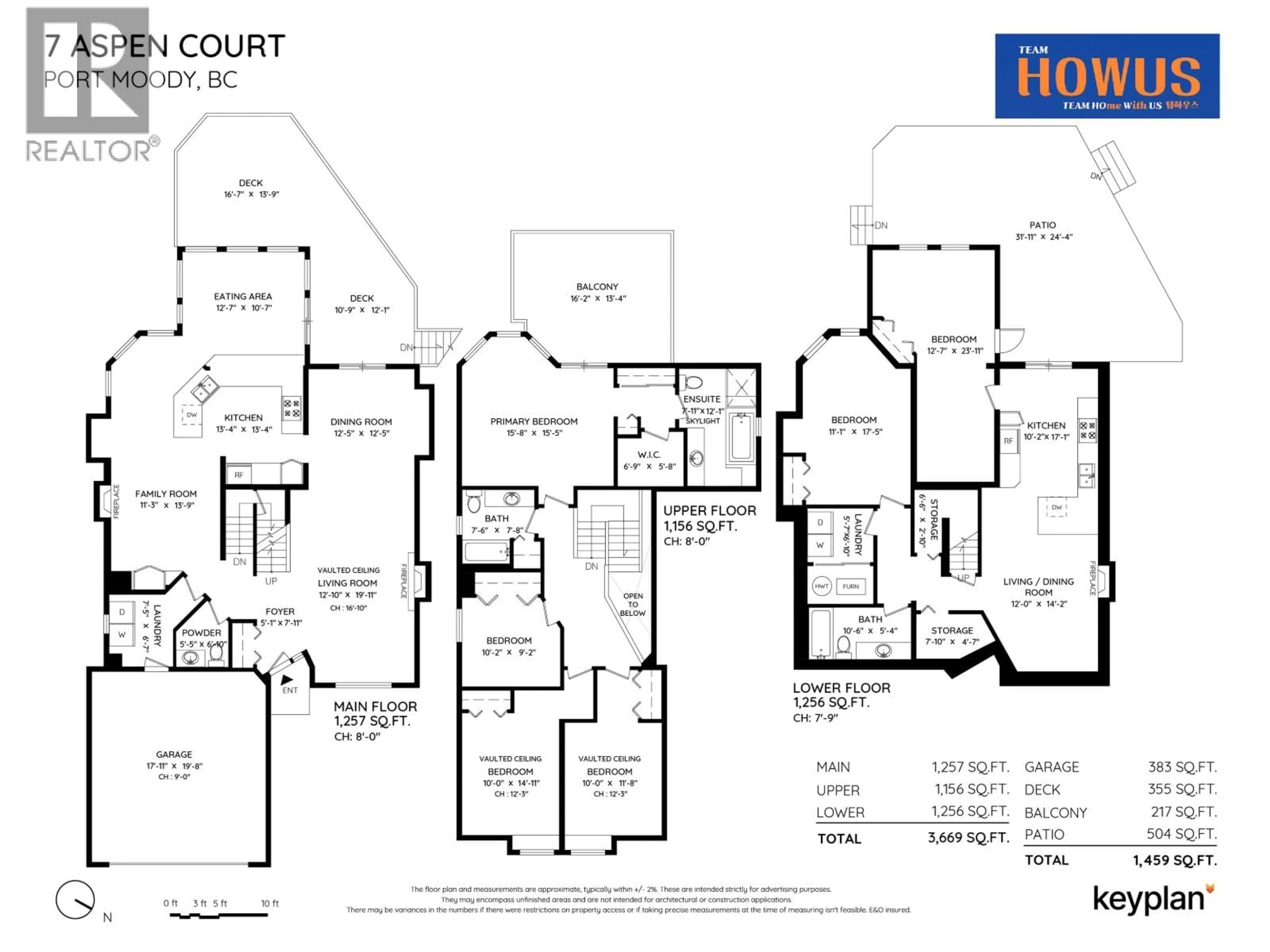 Floor plan for 7 ASPEN COURT, Port Moody British Columbia V3H4V6