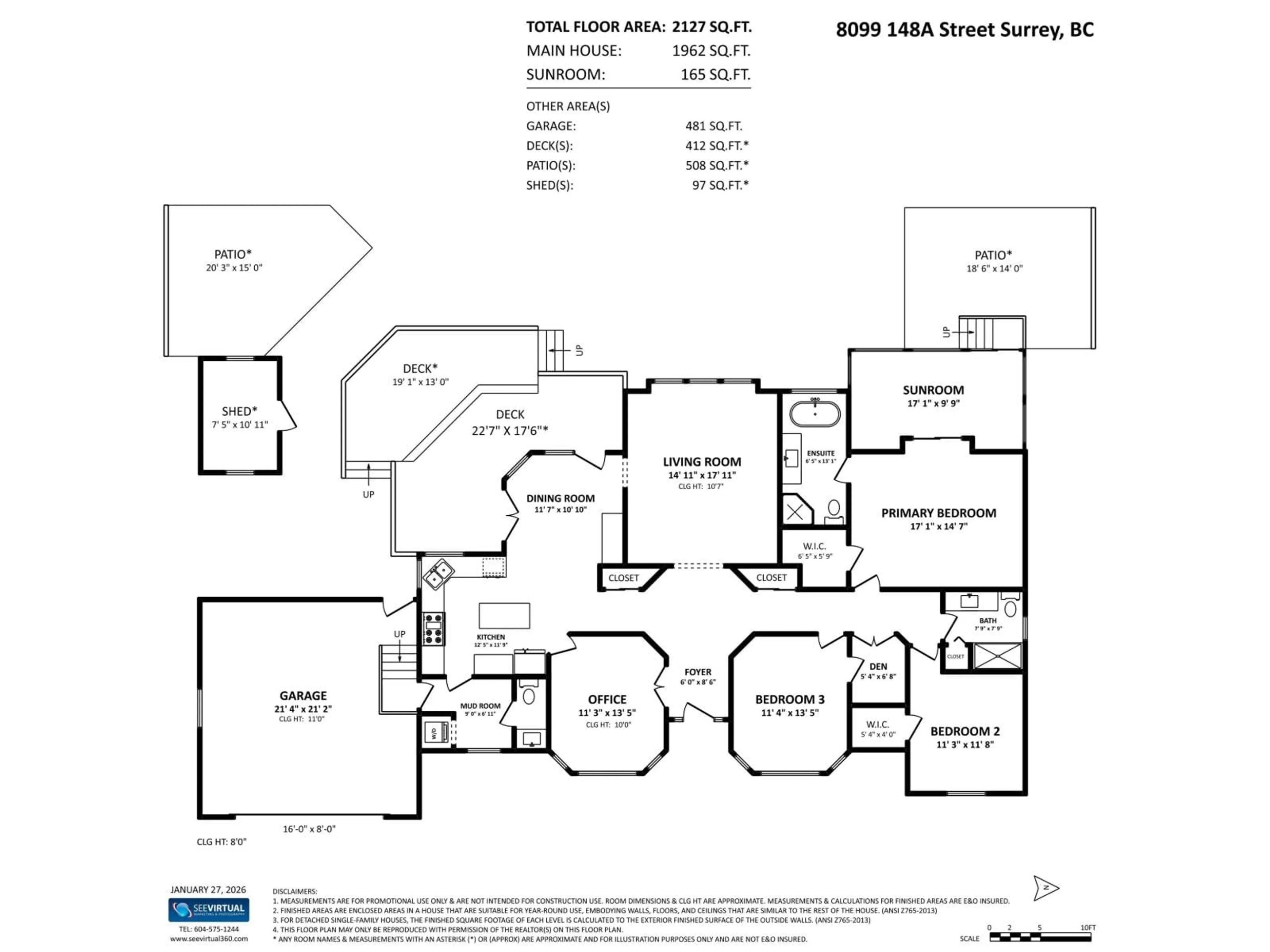 Floor plan for 8099 148A STREET, Surrey British Columbia V3S7H4