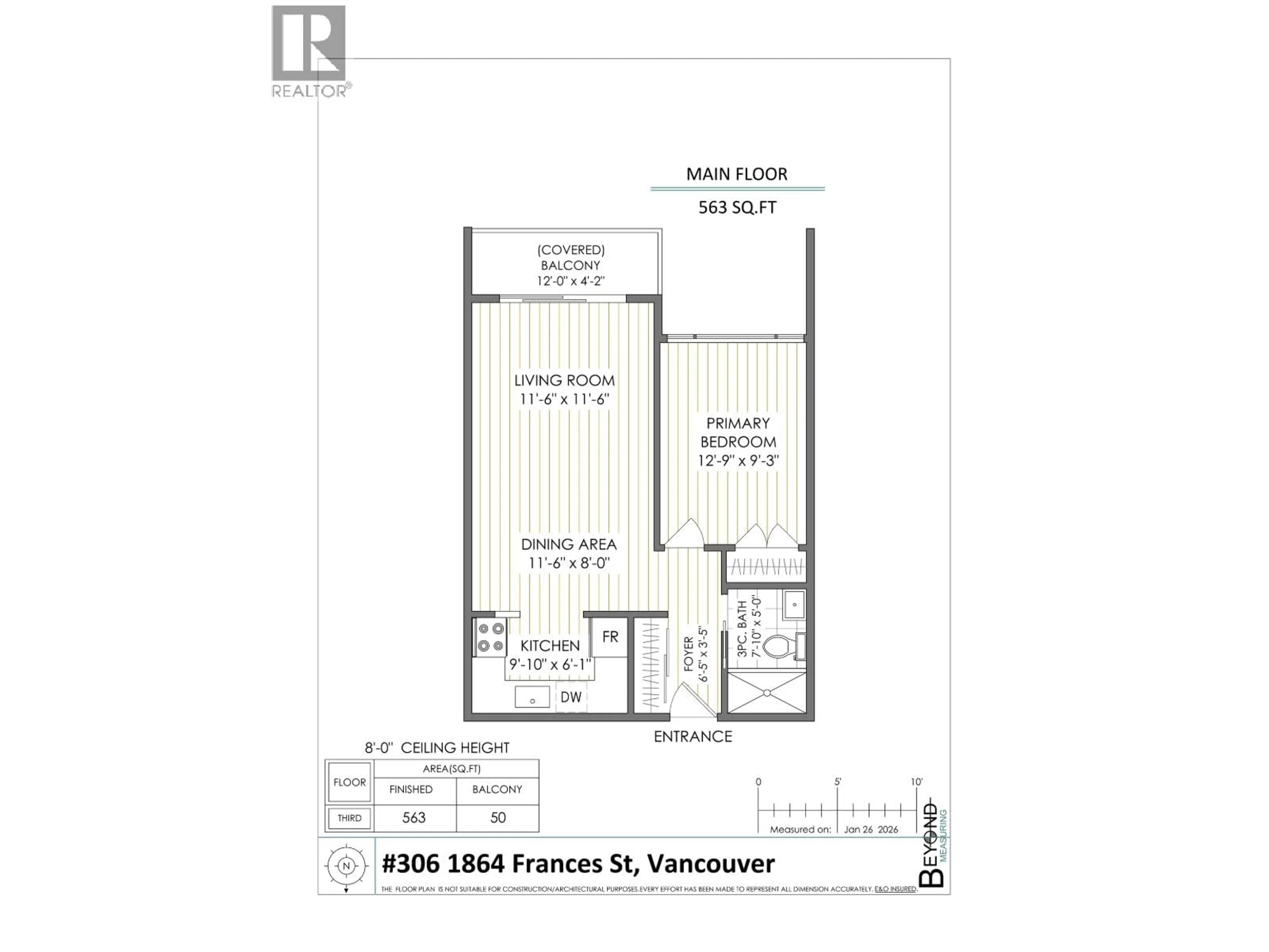 Floor plan for 306 - 1864 FRANCES STREET, Vancouver British Columbia V5L1Z7