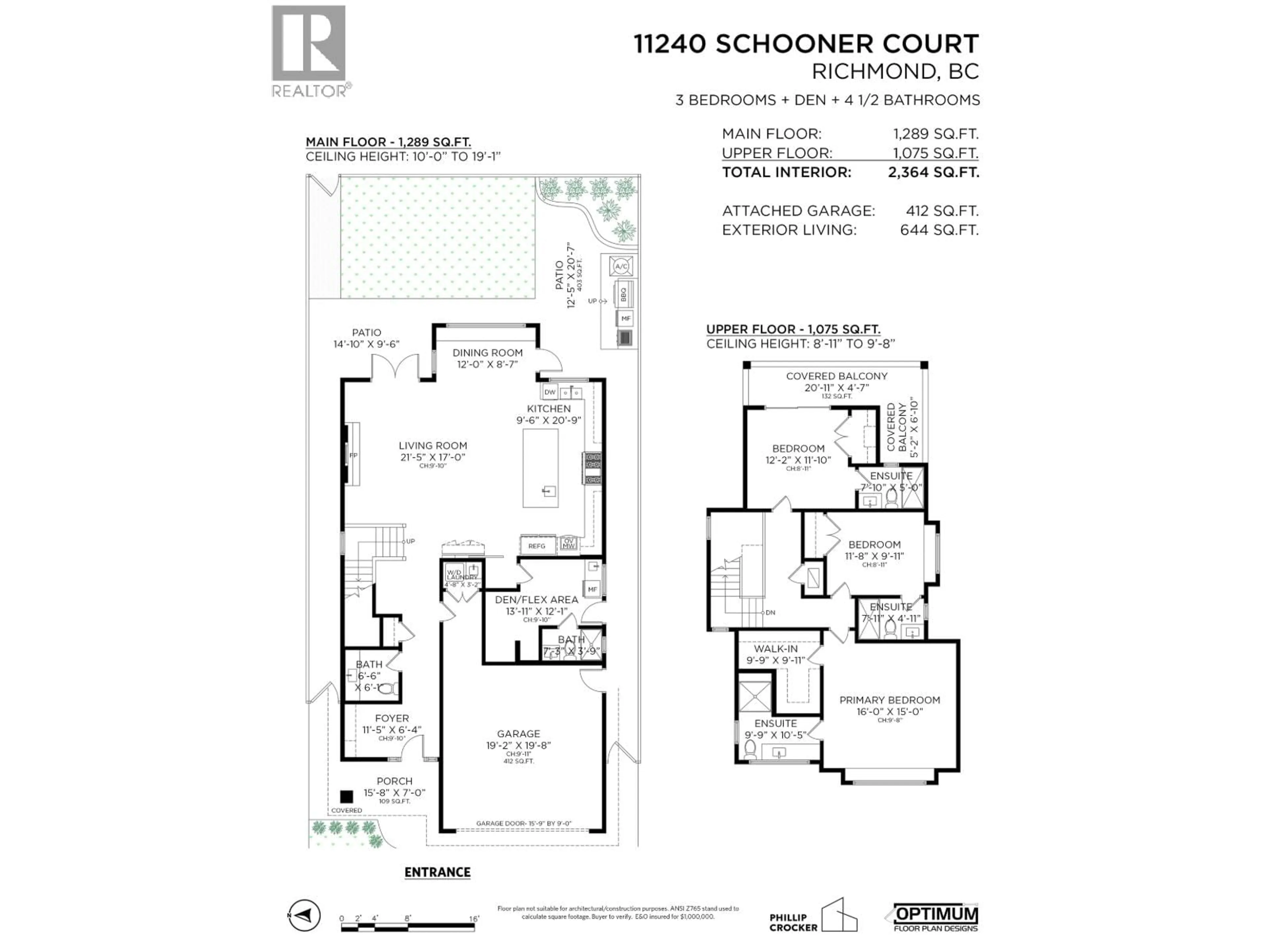 Floor plan for 11240 SCHOONER COURT, Richmond British Columbia V7E4L1