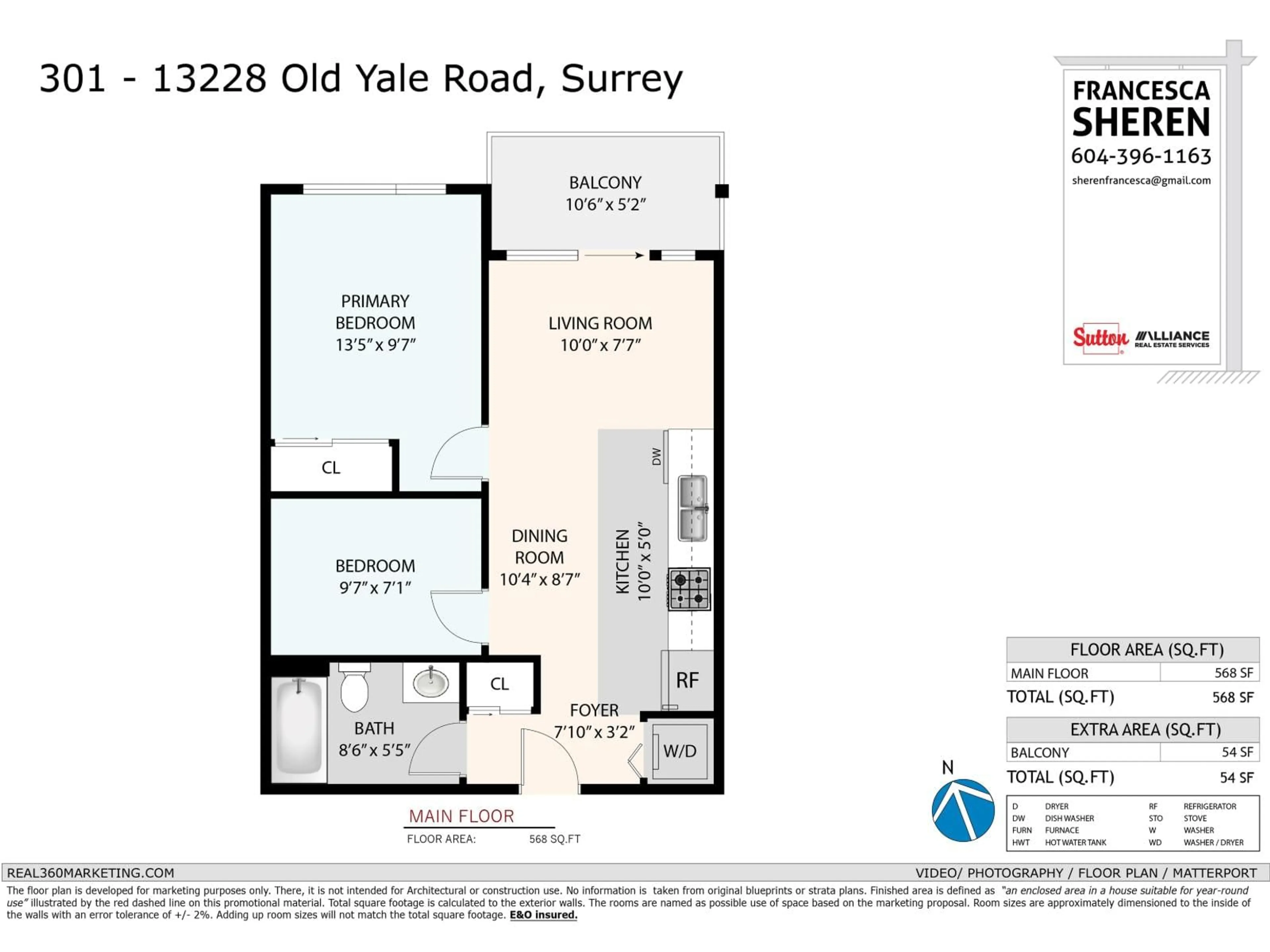 Floor plan for 301 - 13228 OLD YALE ROAD, Surrey British Columbia V3T0K3