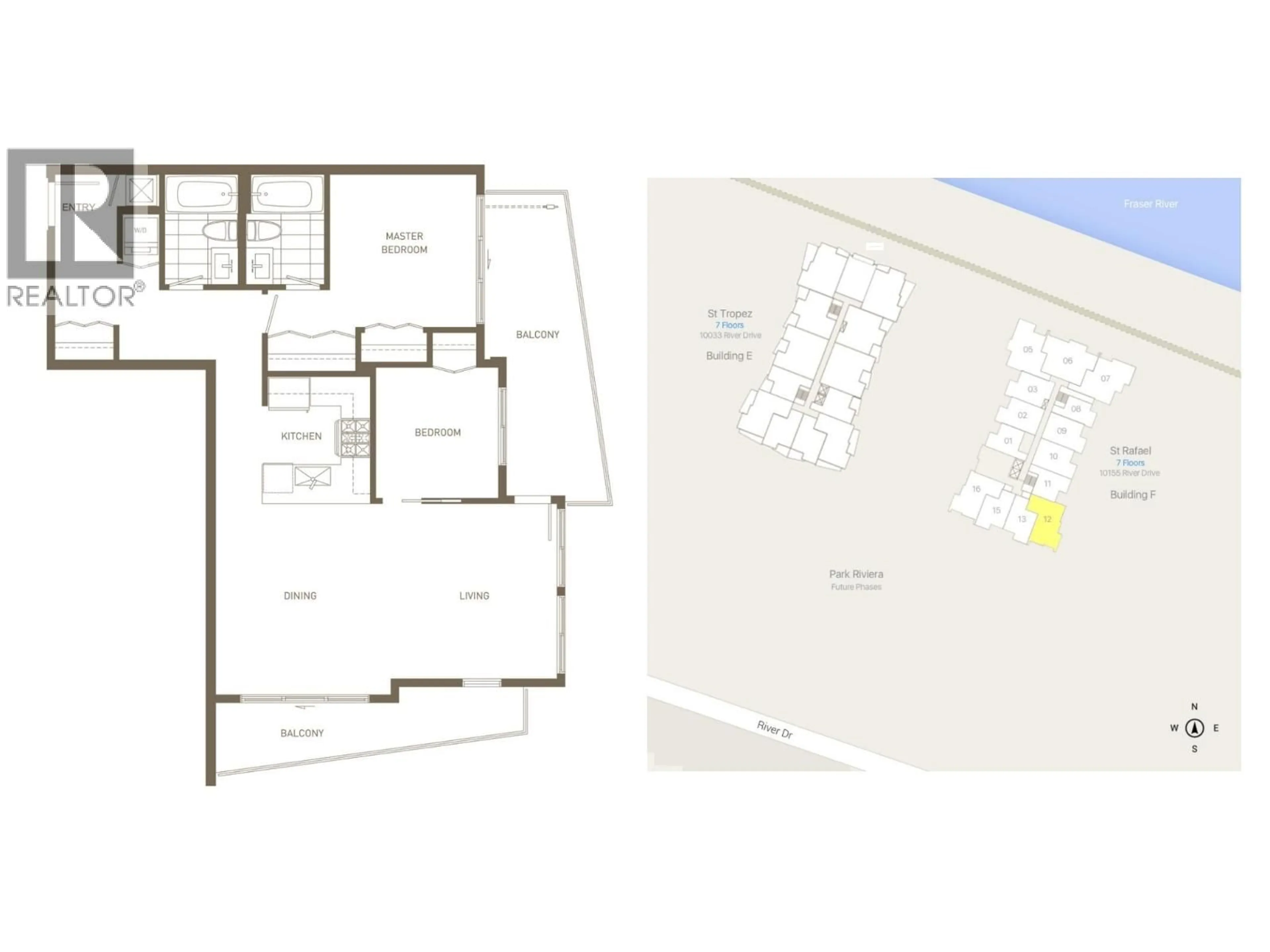 Floor plan for 212 - 10155 RIVER DRIVE, Richmond British Columbia V6X0L3