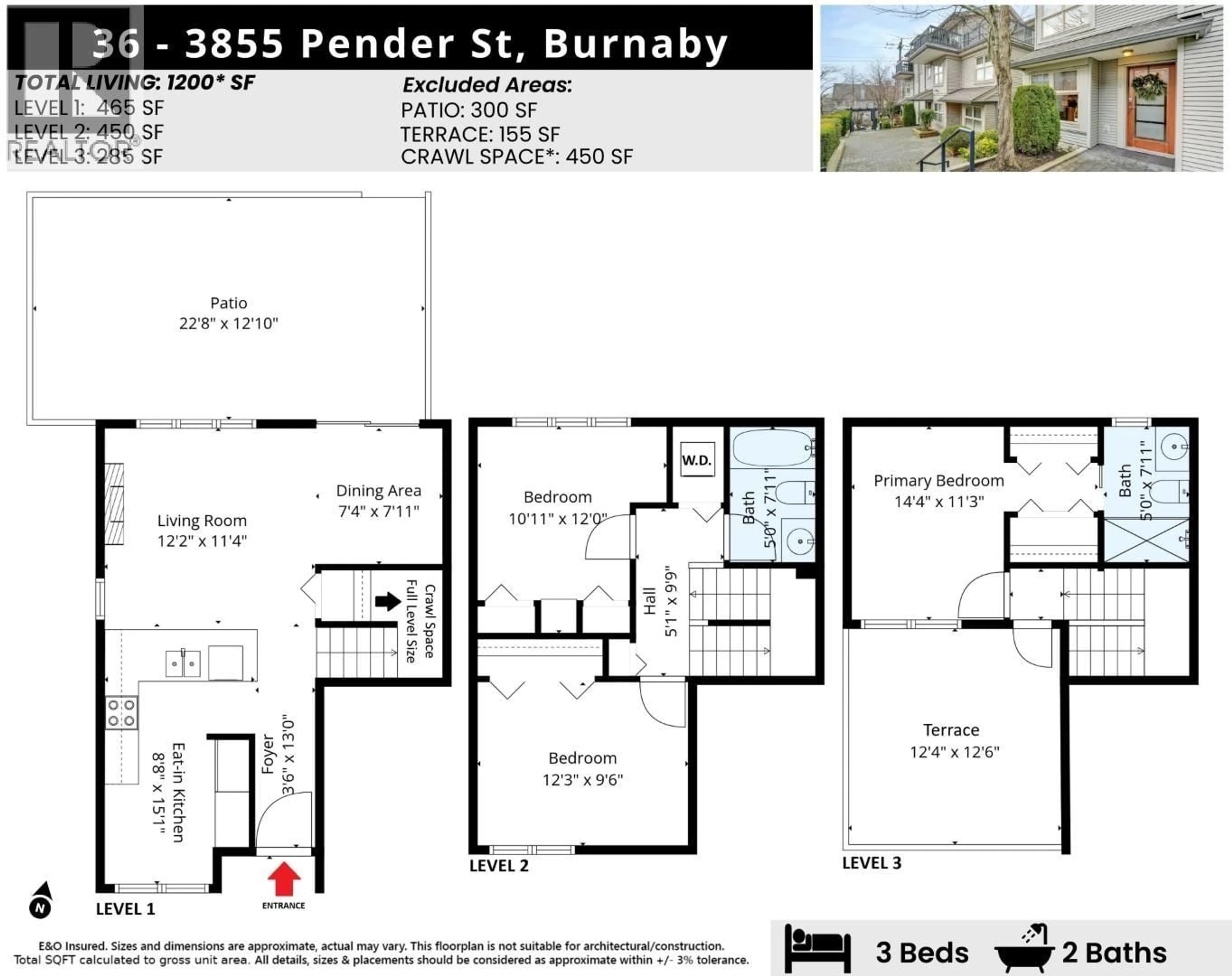 Floor plan for 36 - 3855 PENDER STREET, Burnaby British Columbia V5C1W5