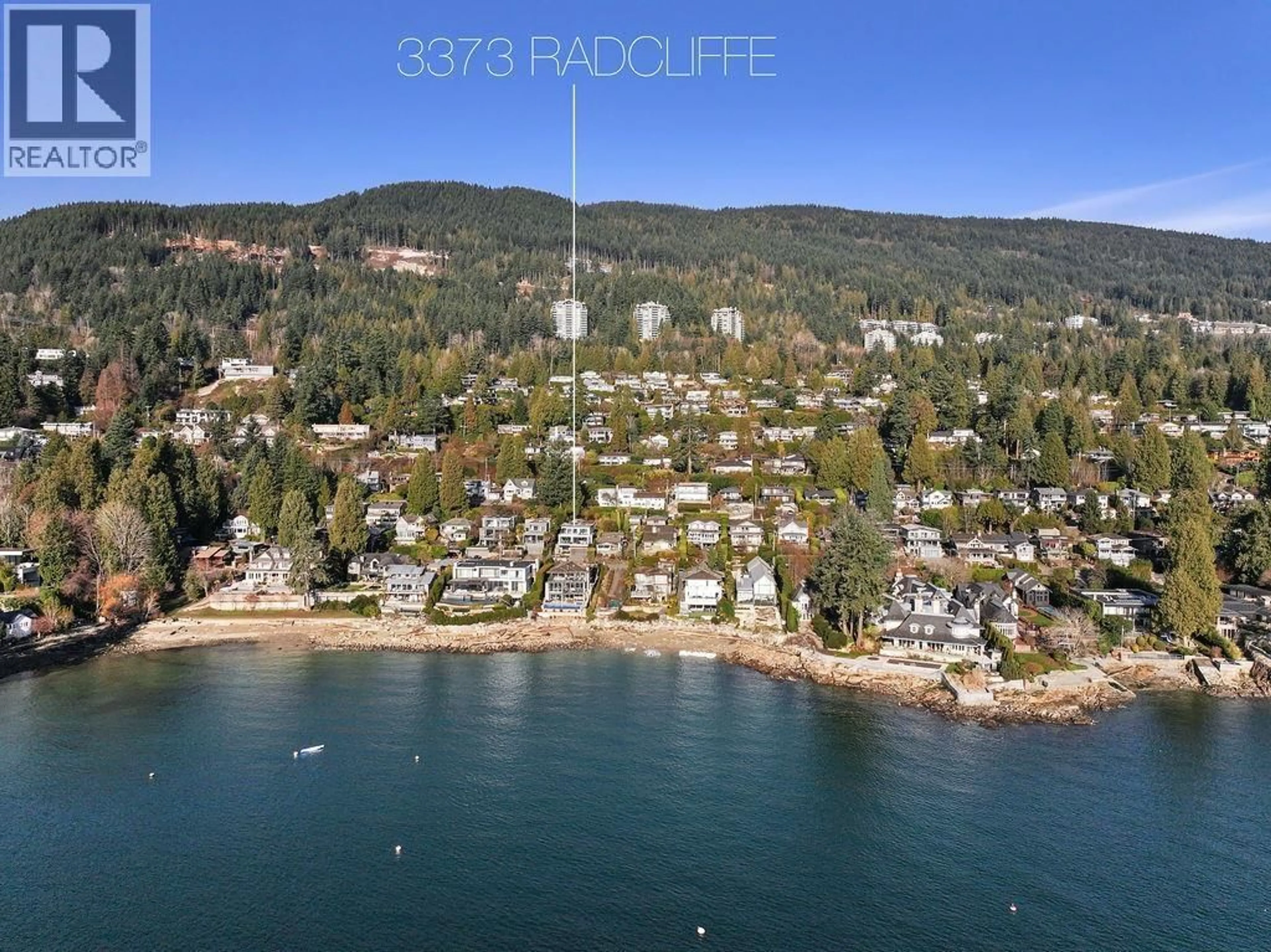 A pic from outside/outdoor area/front of a property/back of a property/a pic from drone, water/lake/river/ocean view for 3373 RADCLIFFE AVENUE, West Vancouver British Columbia V7V1G7