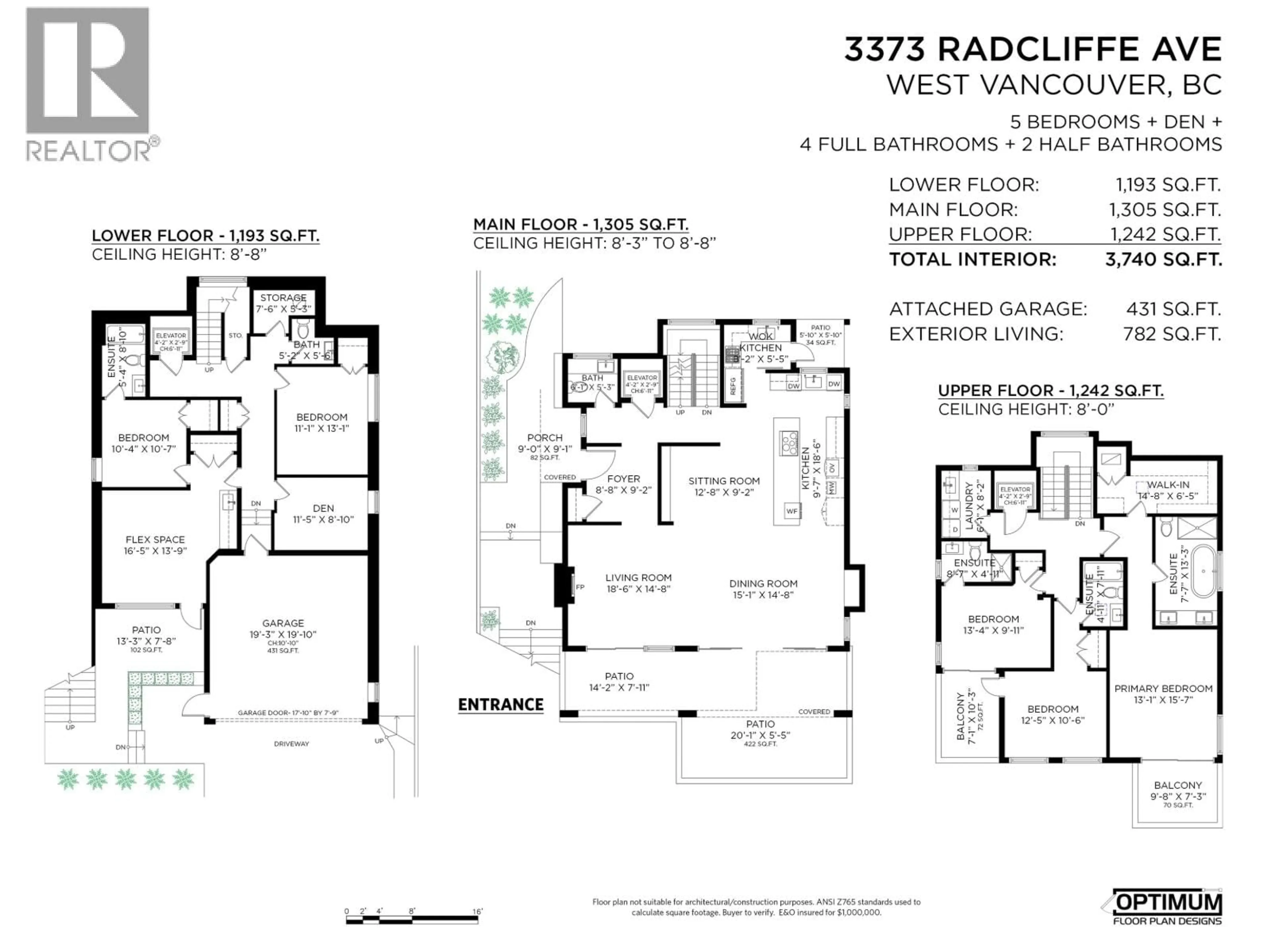 Floor plan for 3373 RADCLIFFE AVENUE, West Vancouver British Columbia V7V1G7