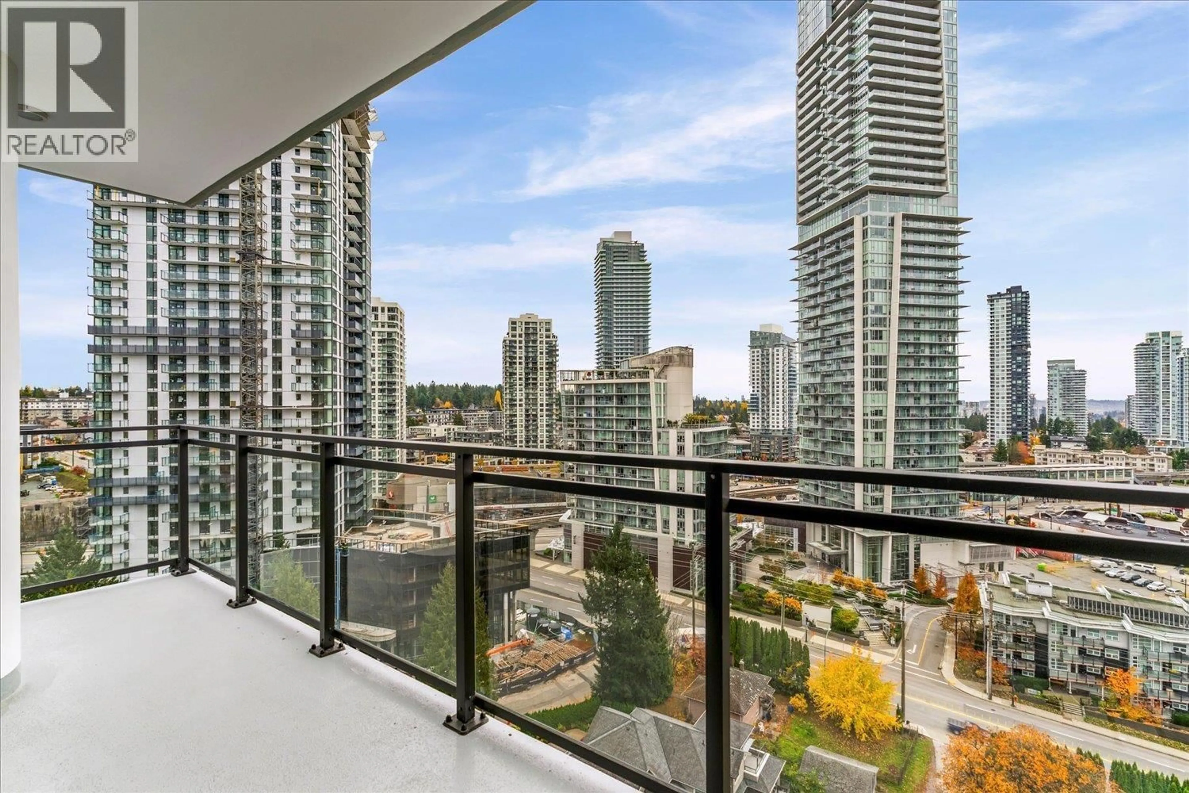Balcony in the apartment, city buildings view from balcony for 2010 - 626 CLAREMONT STREET, Coquitlam British Columbia V3J3T4
