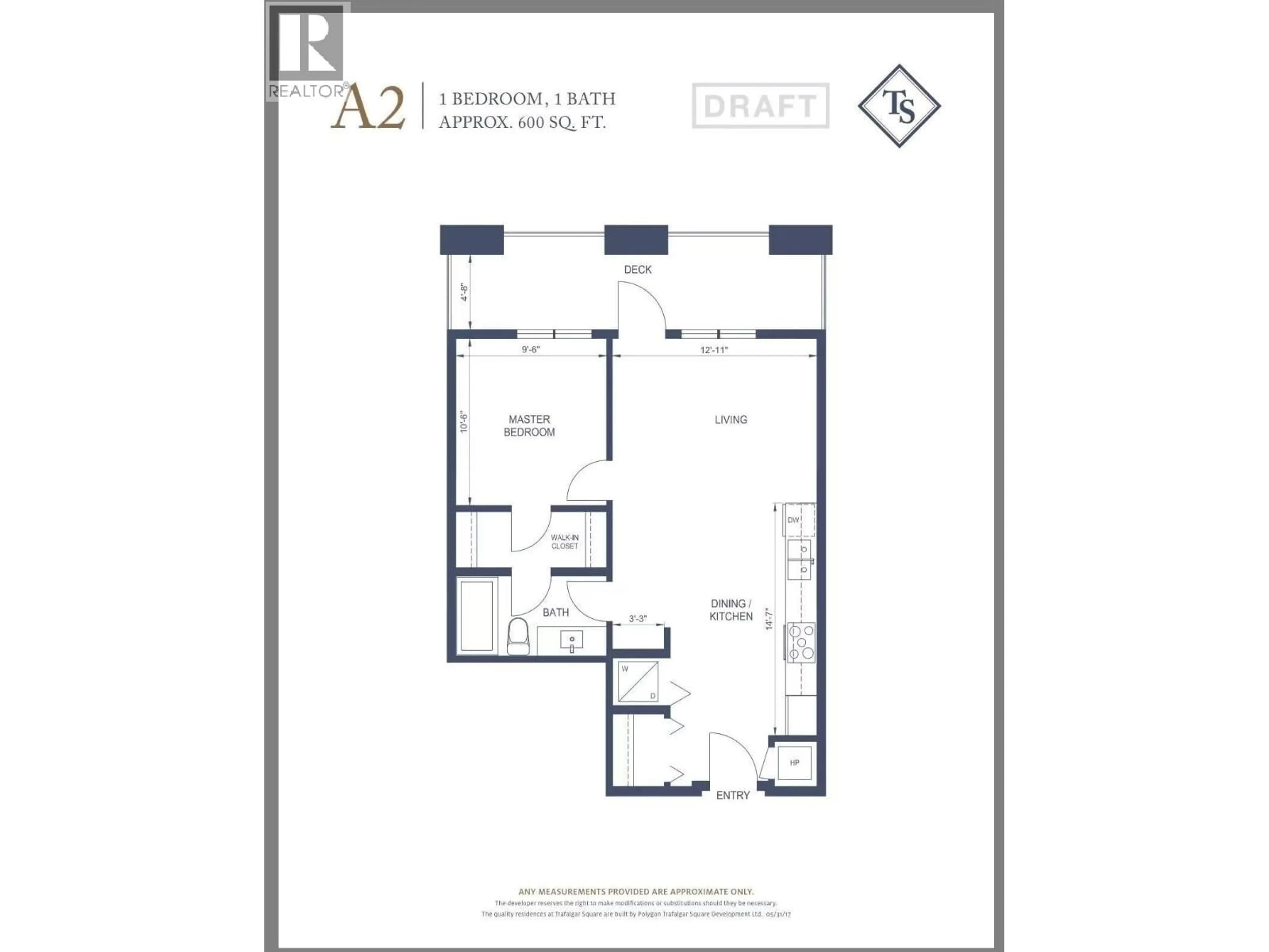 Floor plan for 438 - 9551 ALEXANDRA ROAD, Richmond British Columbia V6X0S6