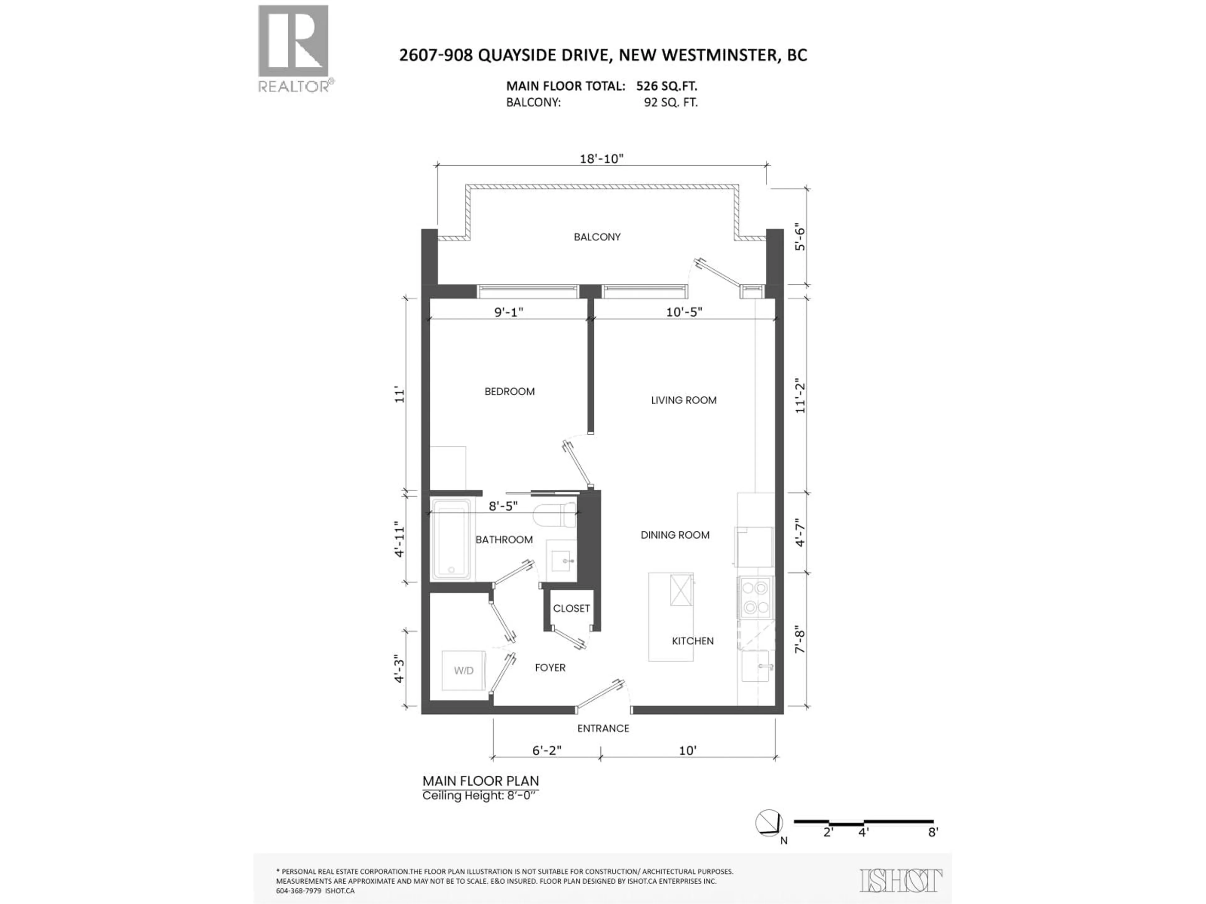 Floor plan for 2607 - 908 QUAYSIDE DRIVE, New Westminster British Columbia V3M0L4