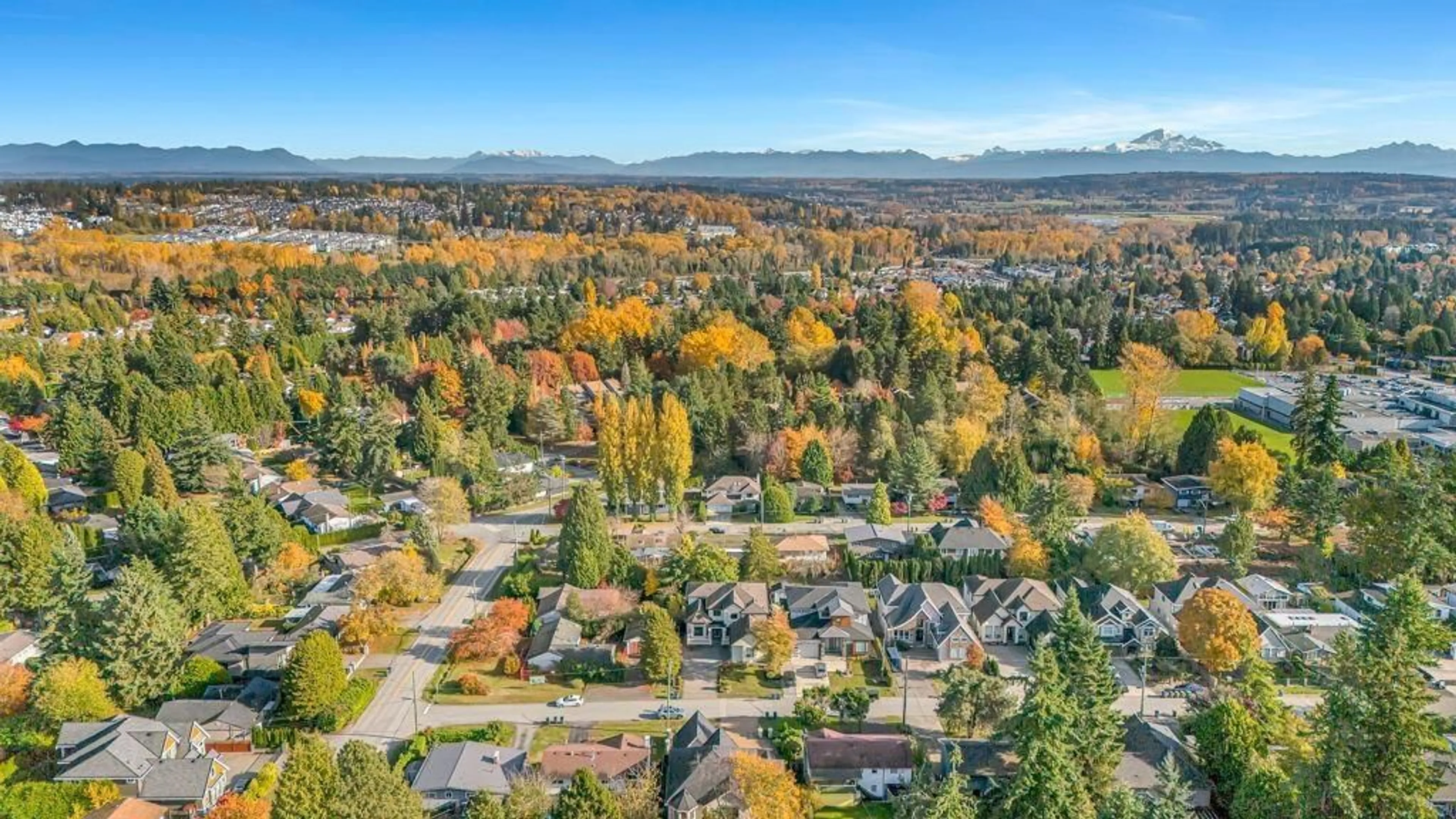 A pic from outside/outdoor area/front of a property/back of a property/a pic from drone, mountain view for 1772 156A STREET, Surrey British Columbia V4A4W1