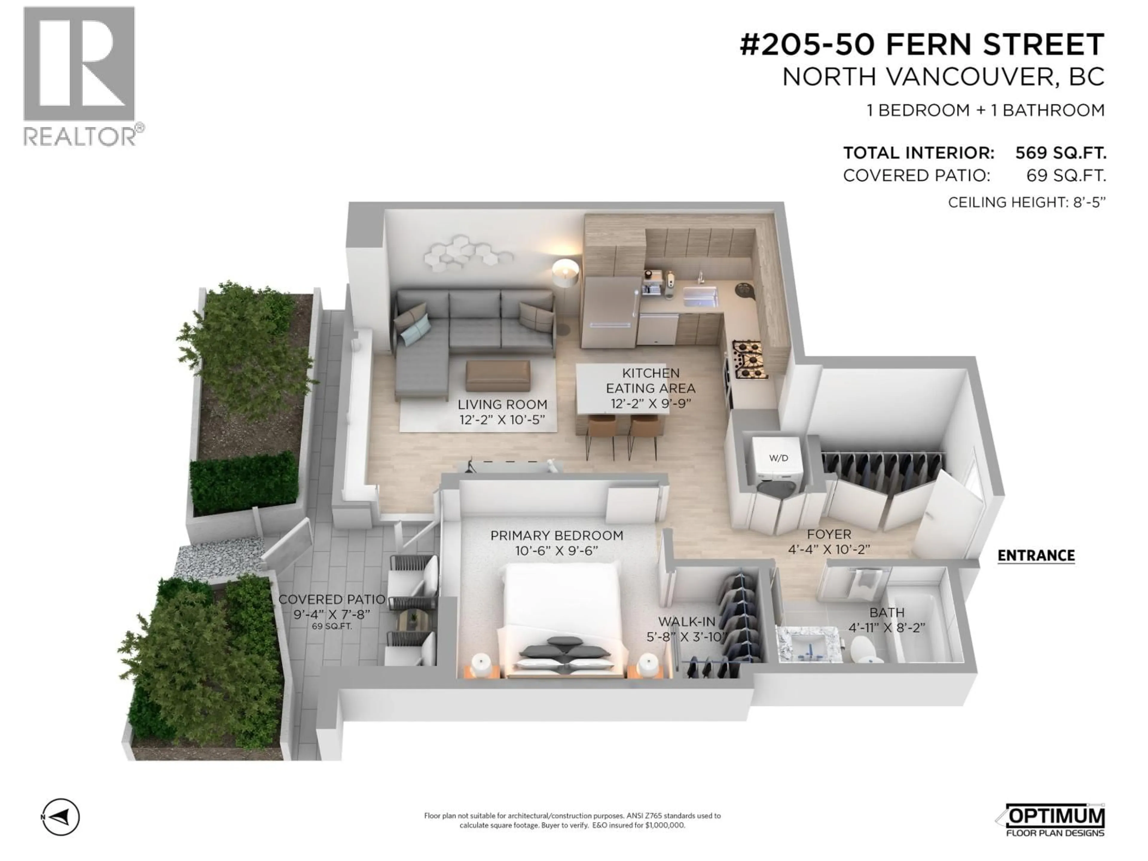 Floor plan for 205 - 1550 FERN STREET, North Vancouver British Columbia V7J0A9