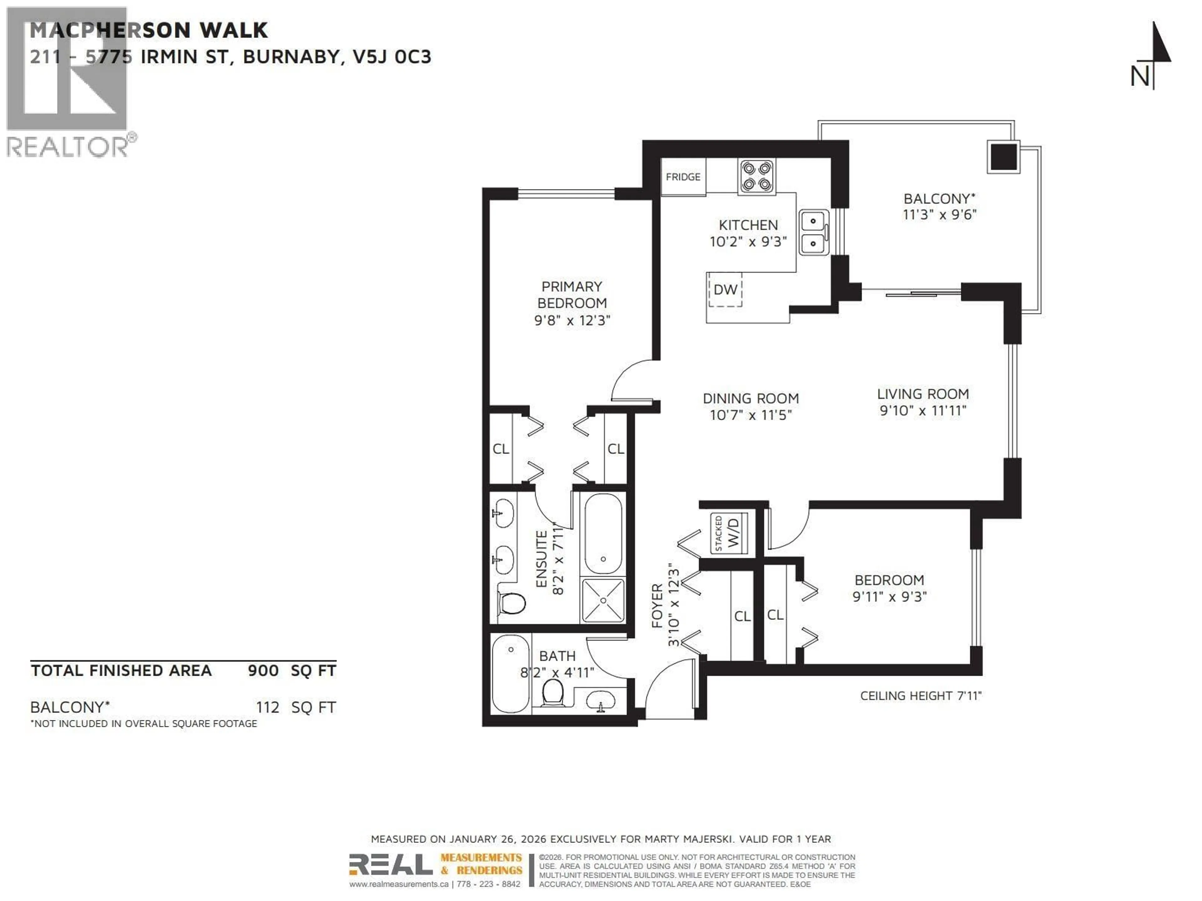 Floor plan for 211 - 5775 IRMIN STREET, Burnaby British Columbia V5J0C3