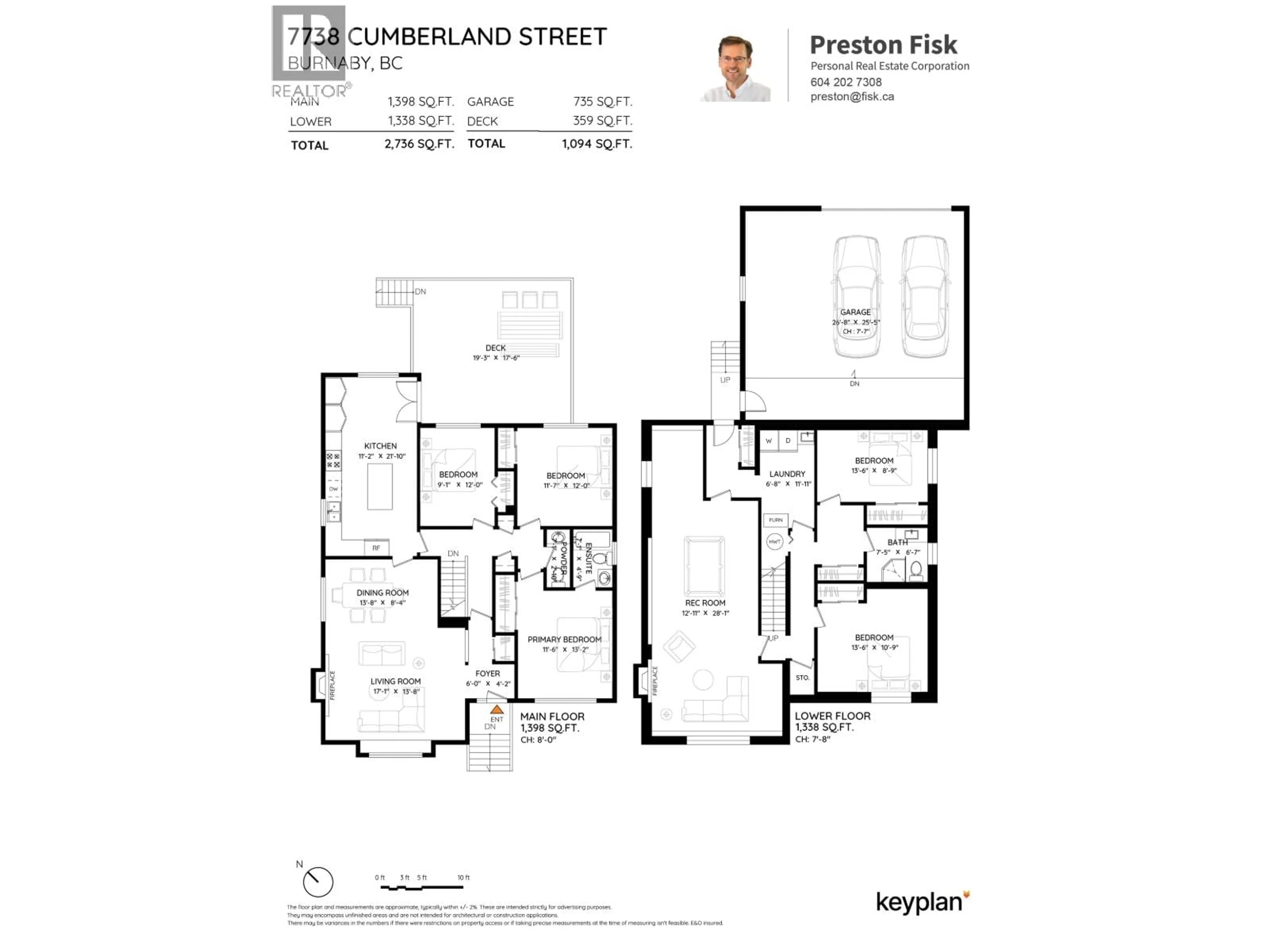 Floor plan for 7738 CUMBERLAND STREET, Burnaby British Columbia V3N3Y3