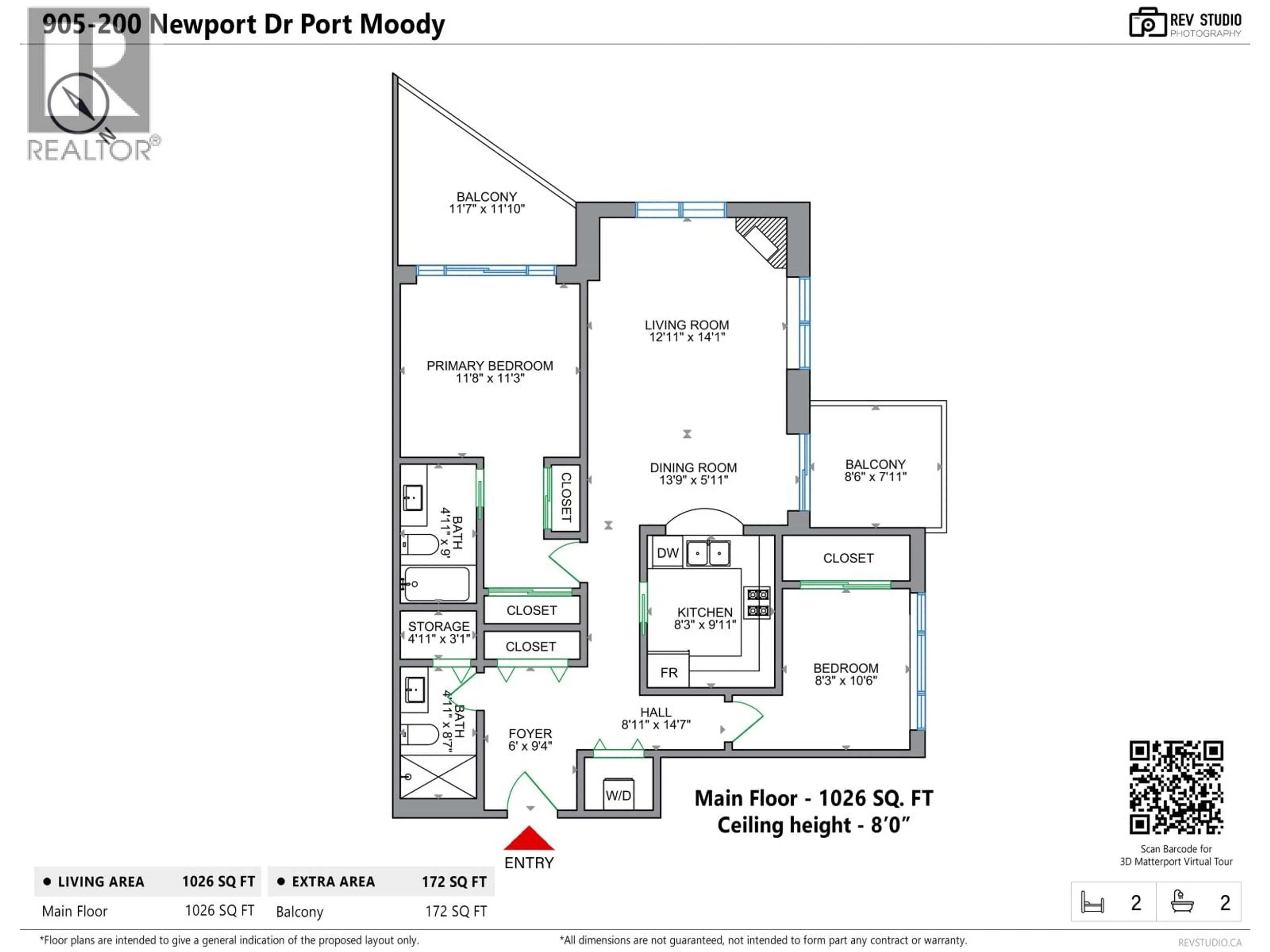 Floor plan for 905 - 200 NEWPORT DRIVE, Port Moody British Columbia V3H5B7
