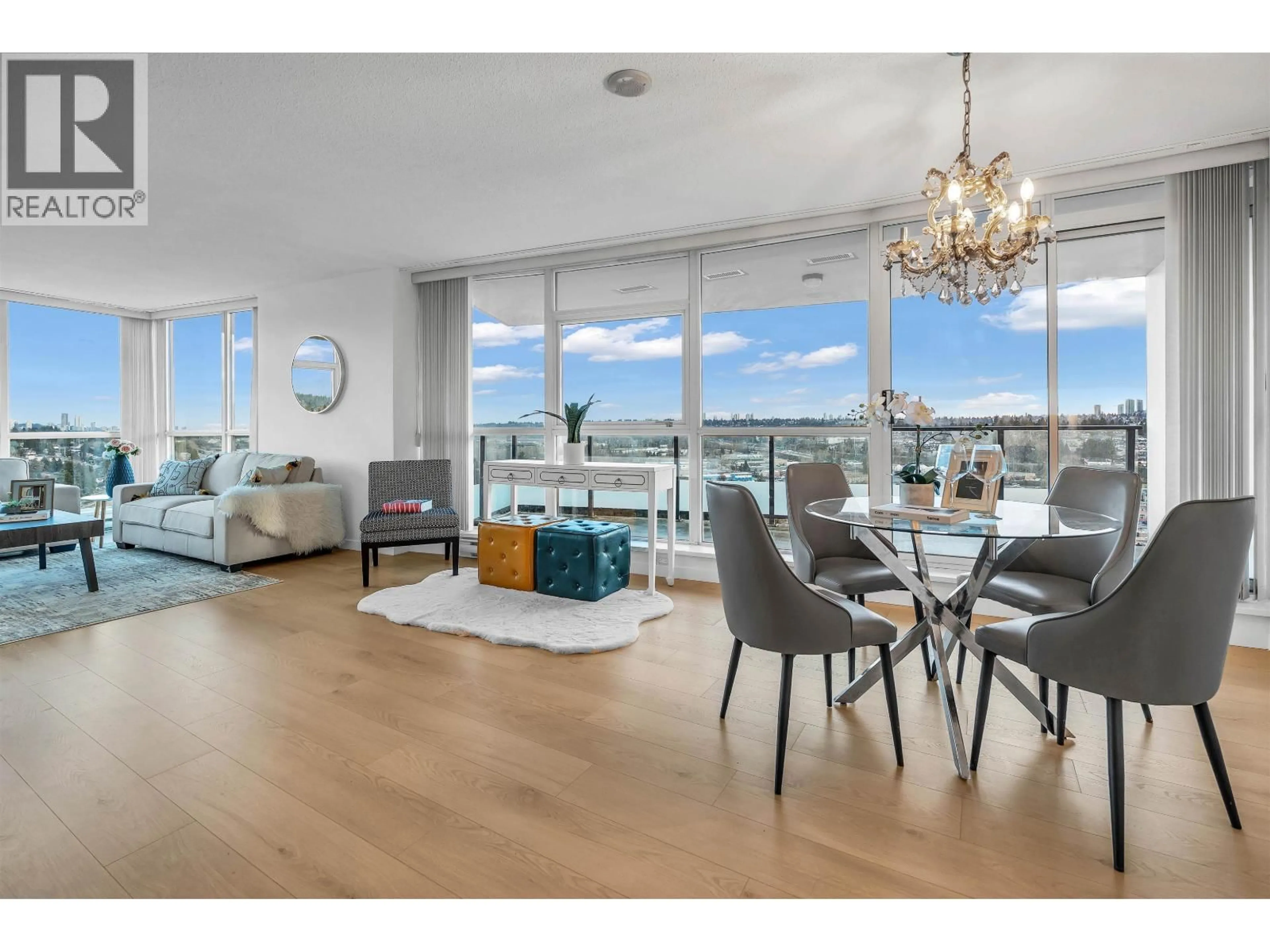 Living room with furniture, wood/laminate floor for 2203 - 2225 HOLDOM AVENUE, Burnaby British Columbia V5B0A1