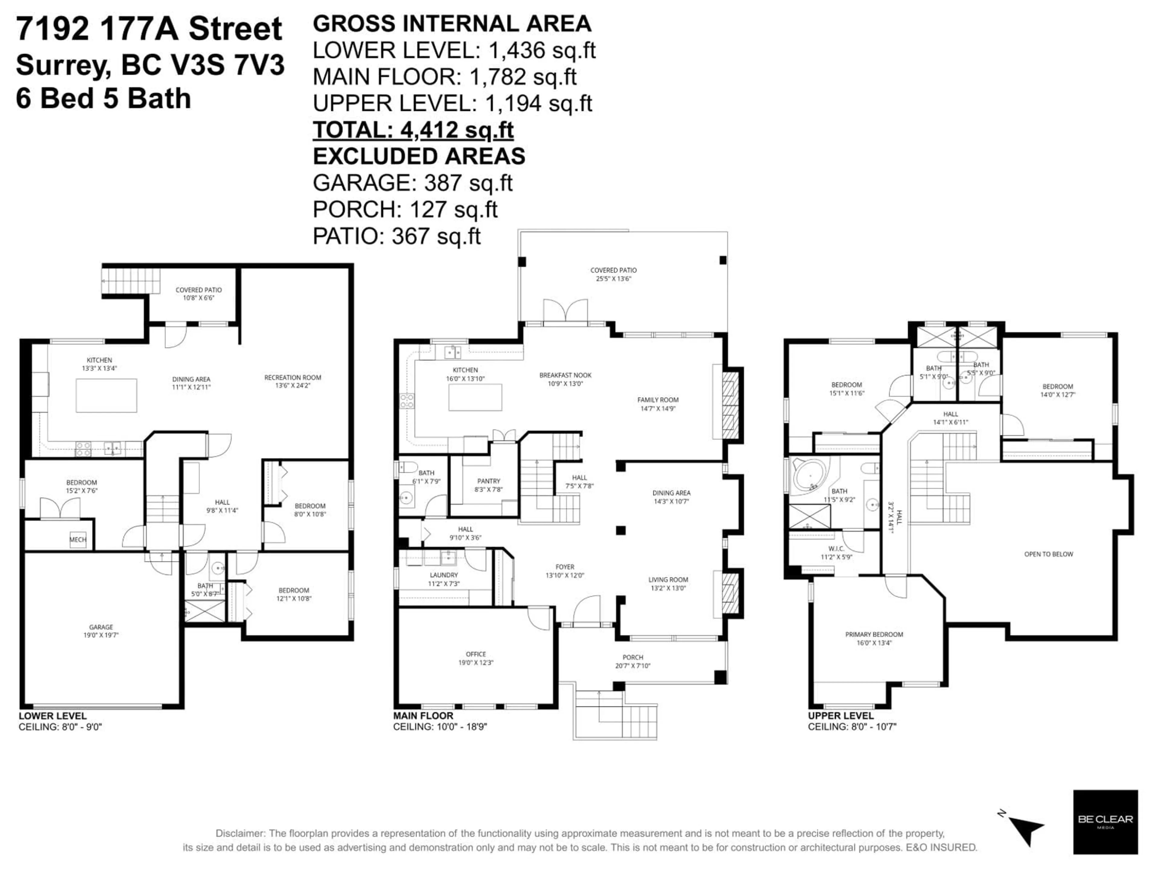 Floor plan for 7192 177A STREET, Surrey British Columbia V3S7V3