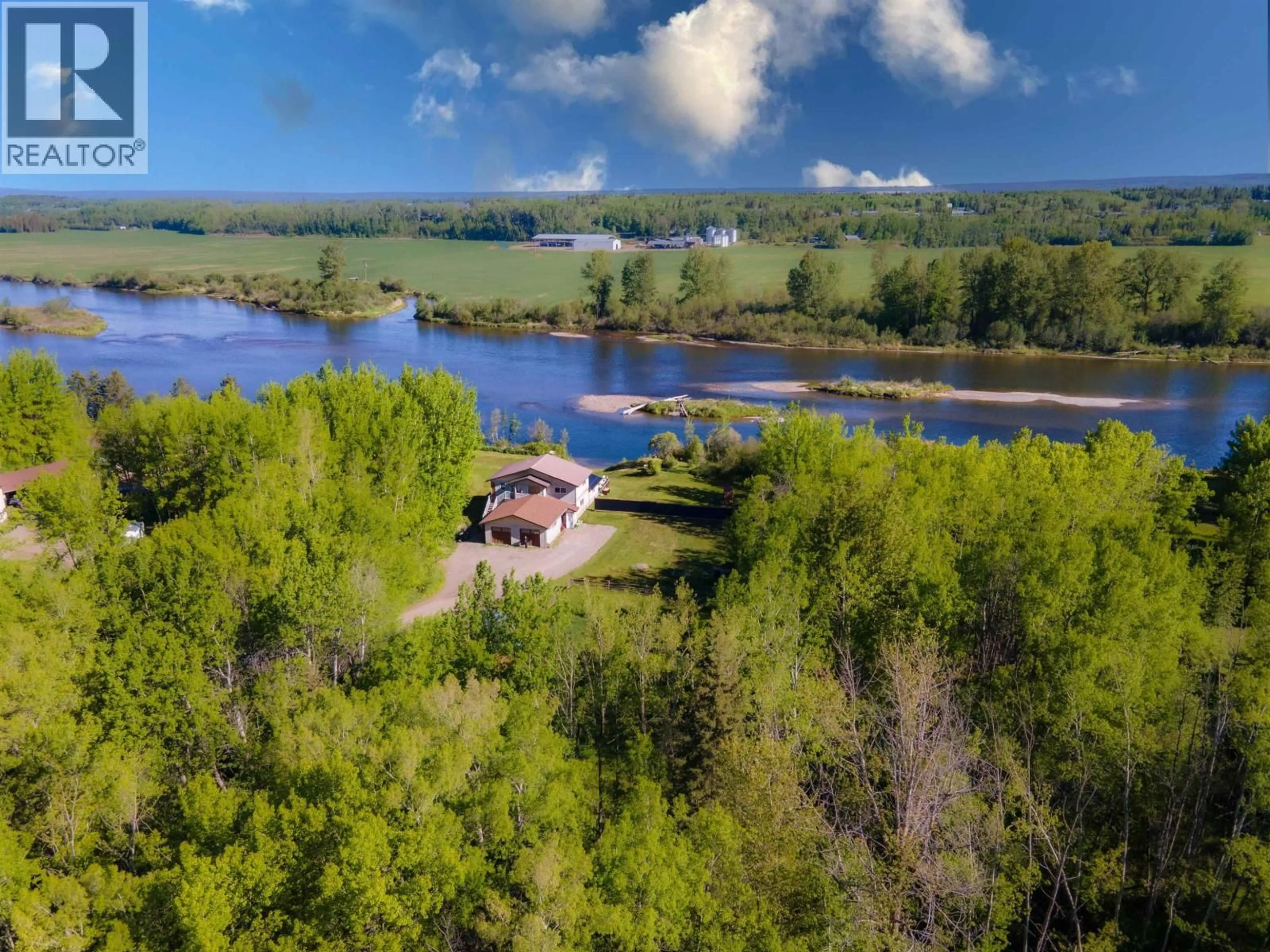 A pic from outside/outdoor area/front of a property/back of a property/a pic from drone, water/lake/river/ocean view for 1215 CAMPBELL ROAD, Vanderhoof British Columbia V0J3A0