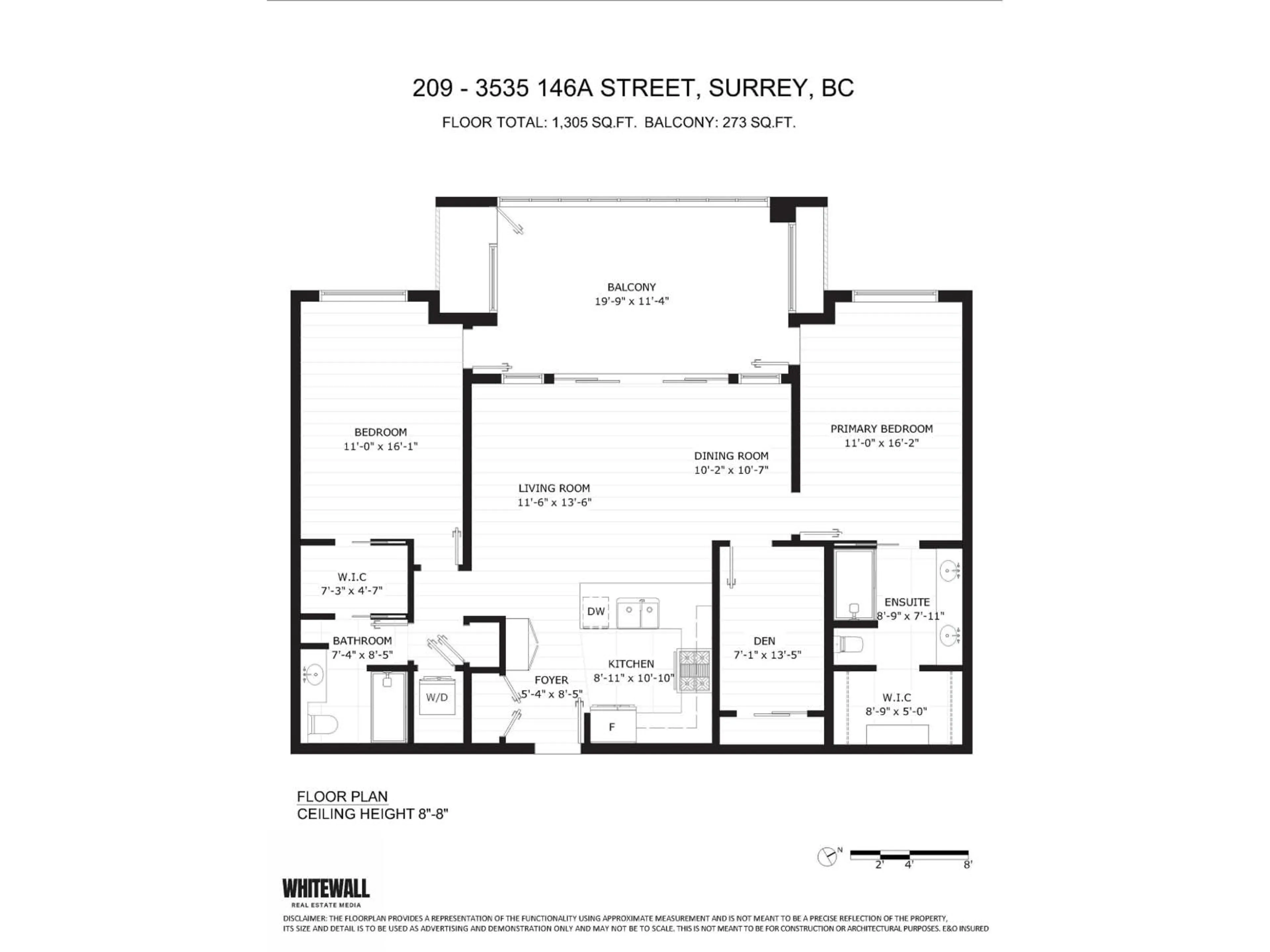 Floor plan for 209 - 3535 146A STREET, Surrey British Columbia V4P0H2