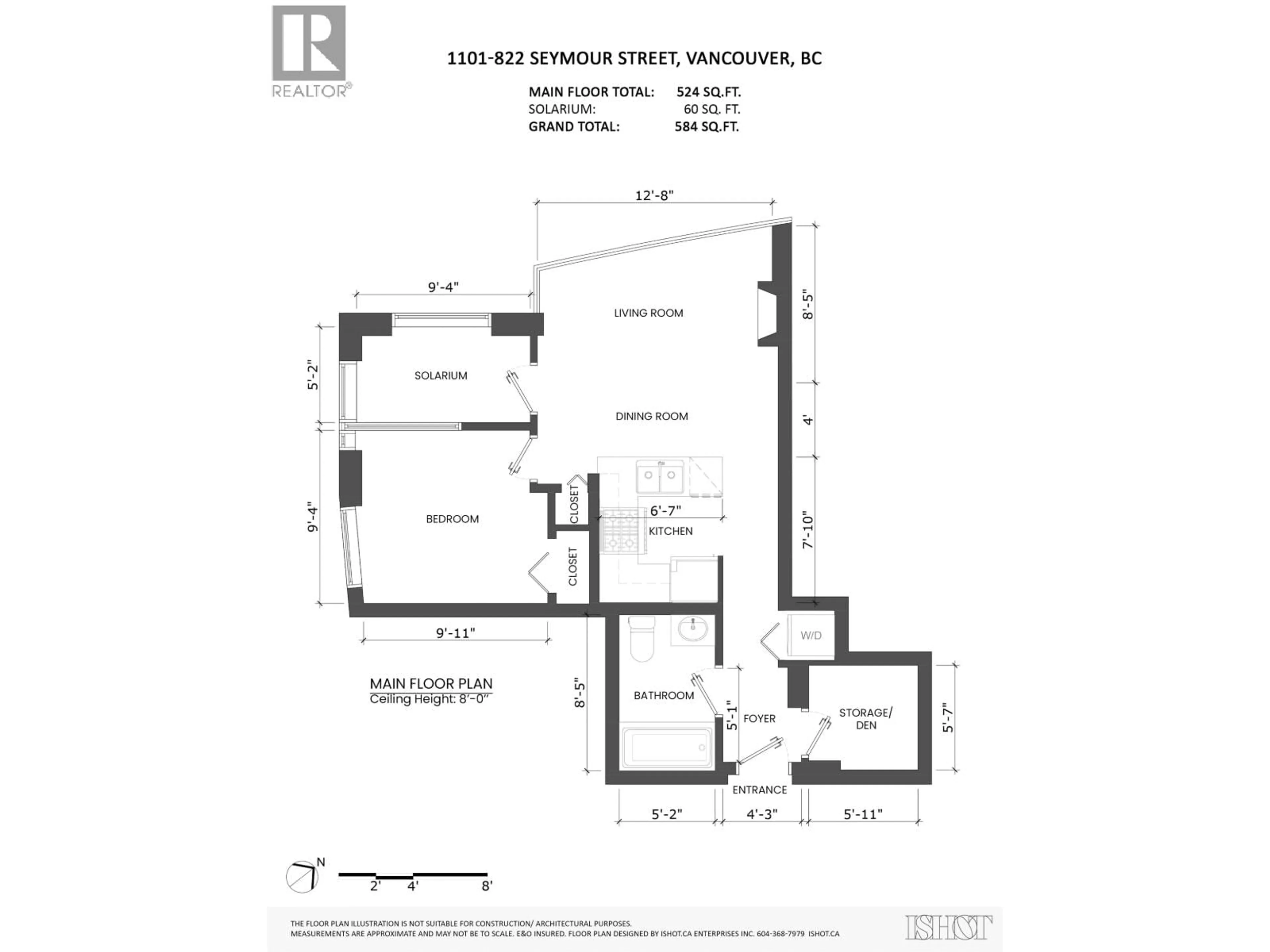 Floor plan for 1101 - 822 SEYMOUR STREET, Vancouver British Columbia V6B1L7