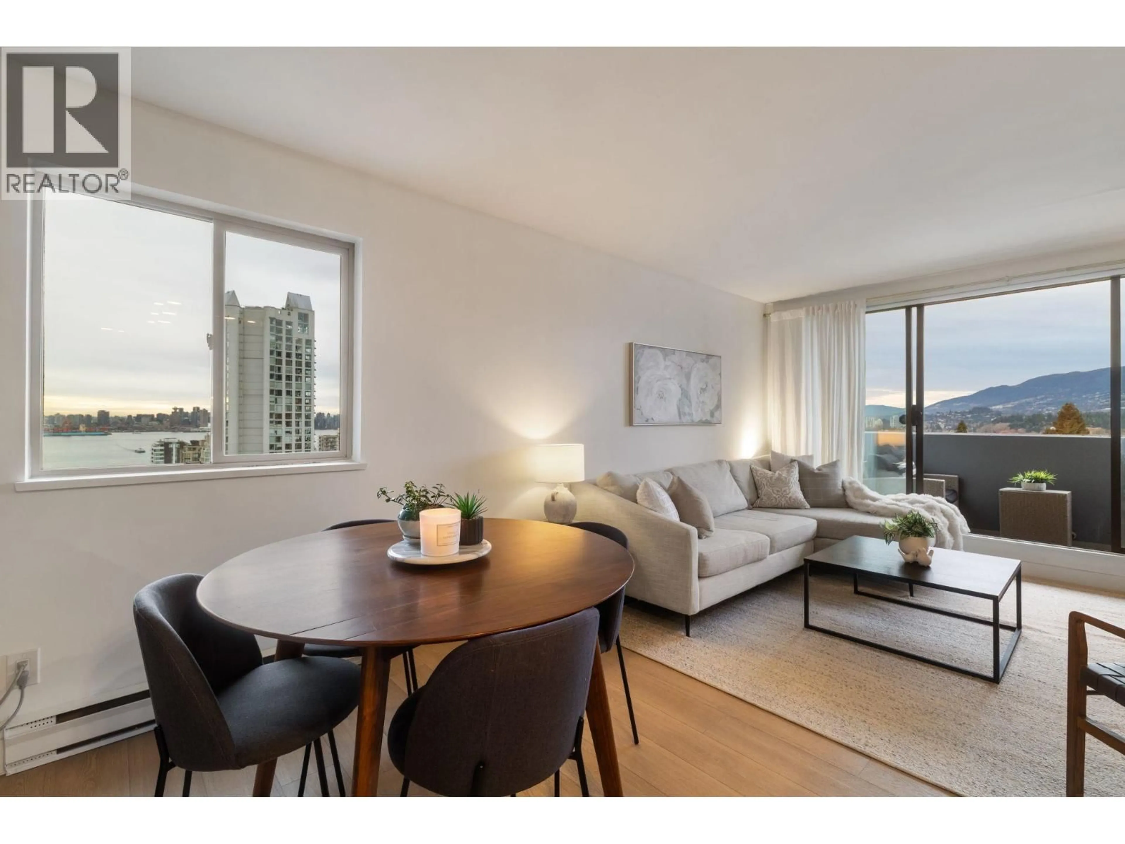 Living room with furniture, wood/laminate floor for 905 - 110 4TH STREET, North Vancouver British Columbia V7M3H3