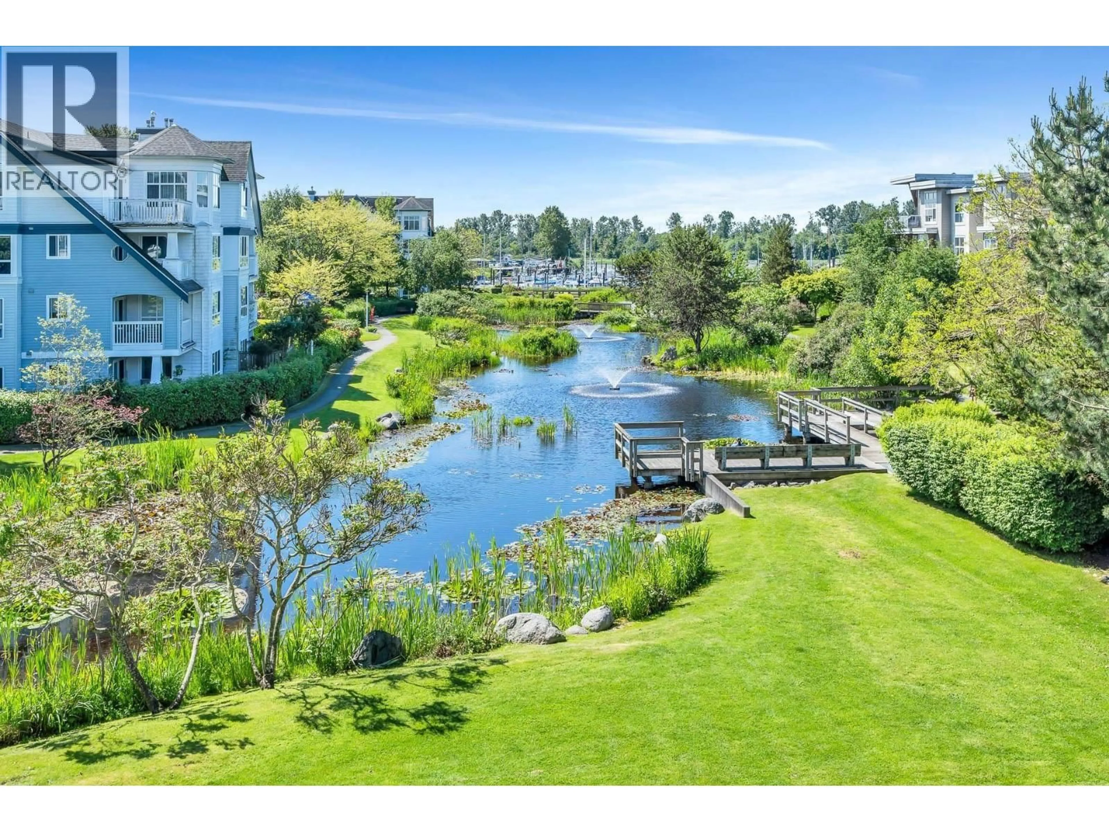 A pic from outside/outdoor area/front of a property/back of a property/a pic from drone, water/lake/river/ocean view for 307 - 5800 ANDREWS ROAD, Richmond British Columbia V7E6M2