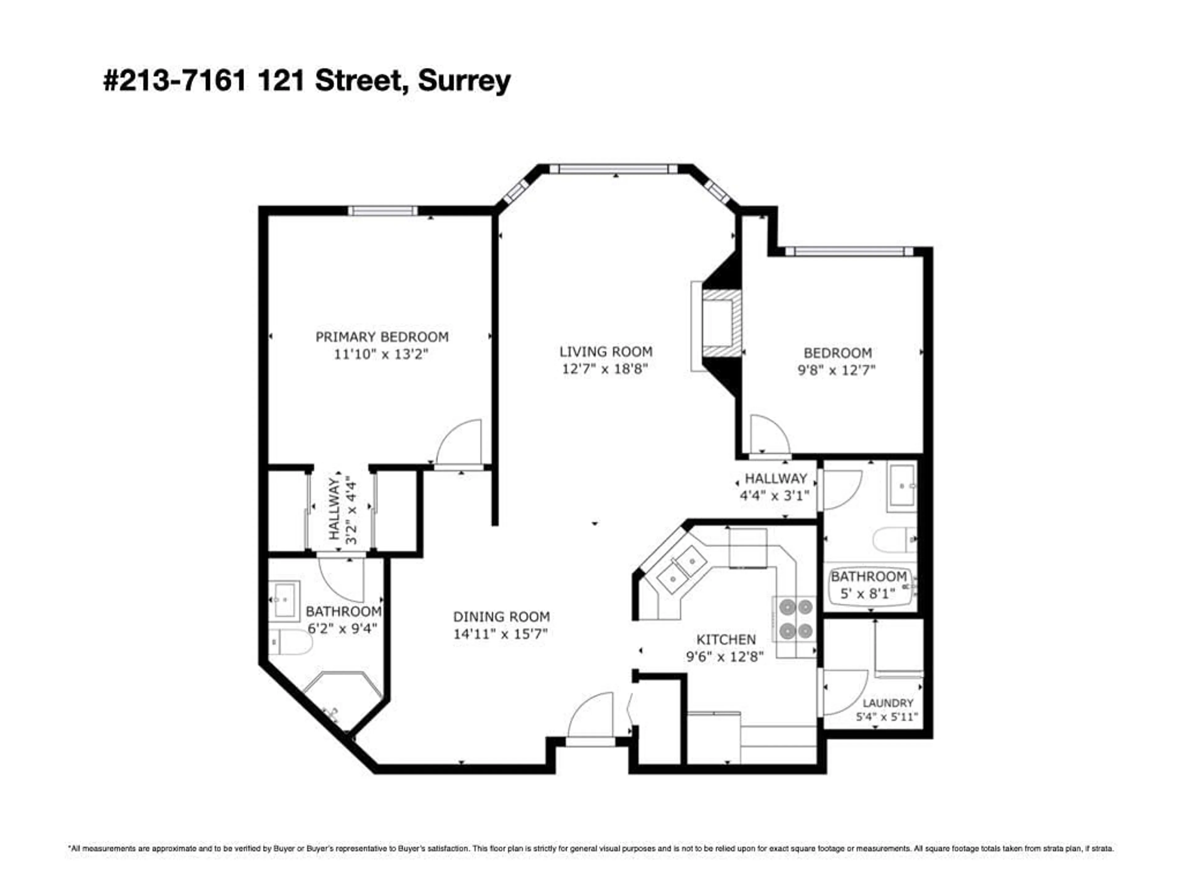 Floor plan for 213 - 7161 121 STREET, Surrey British Columbia V3W1G8
