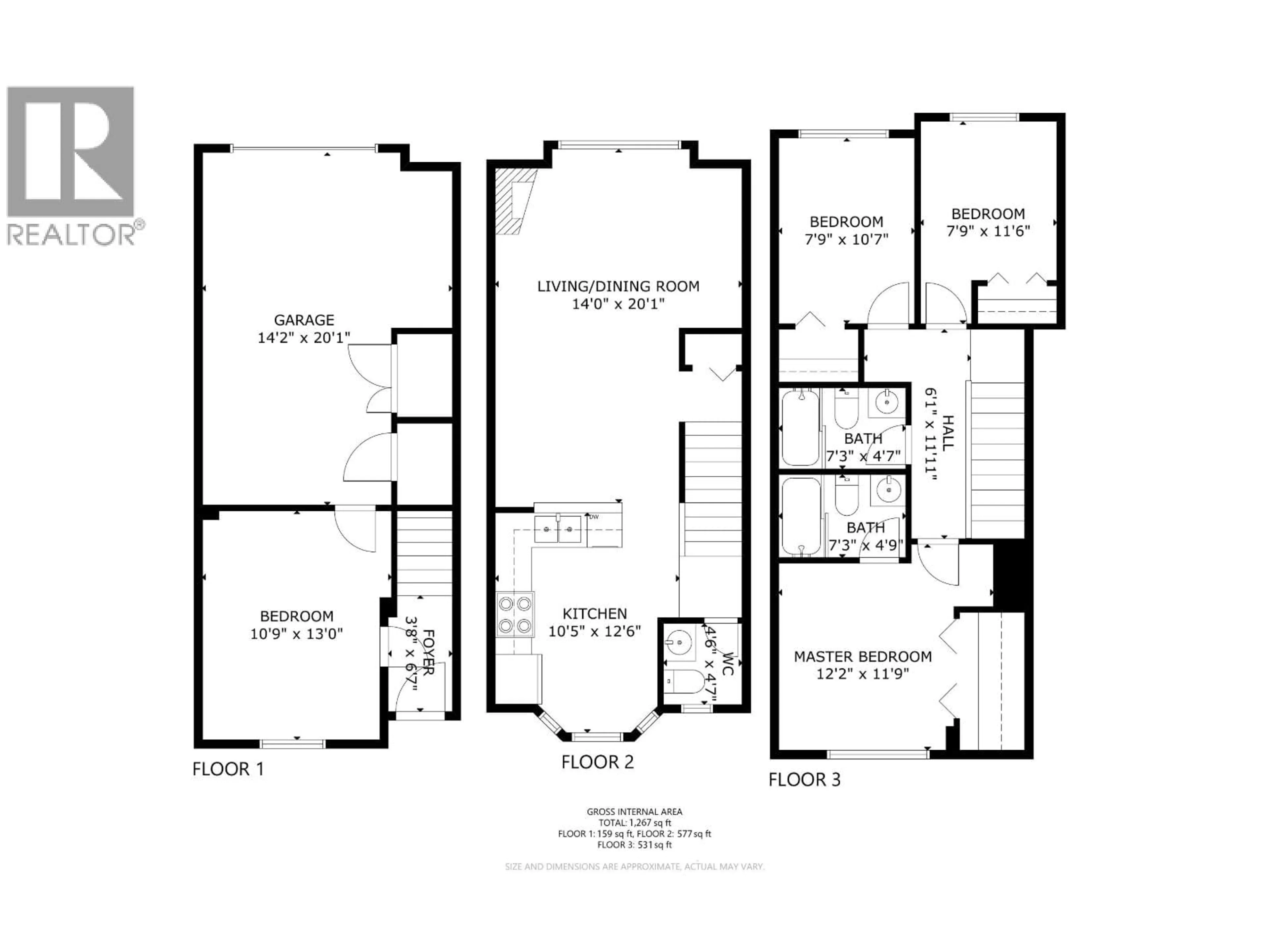 Floor plan for 3 - 9751 FERNDALE ROAD, Richmond British Columbia V6Y1X4