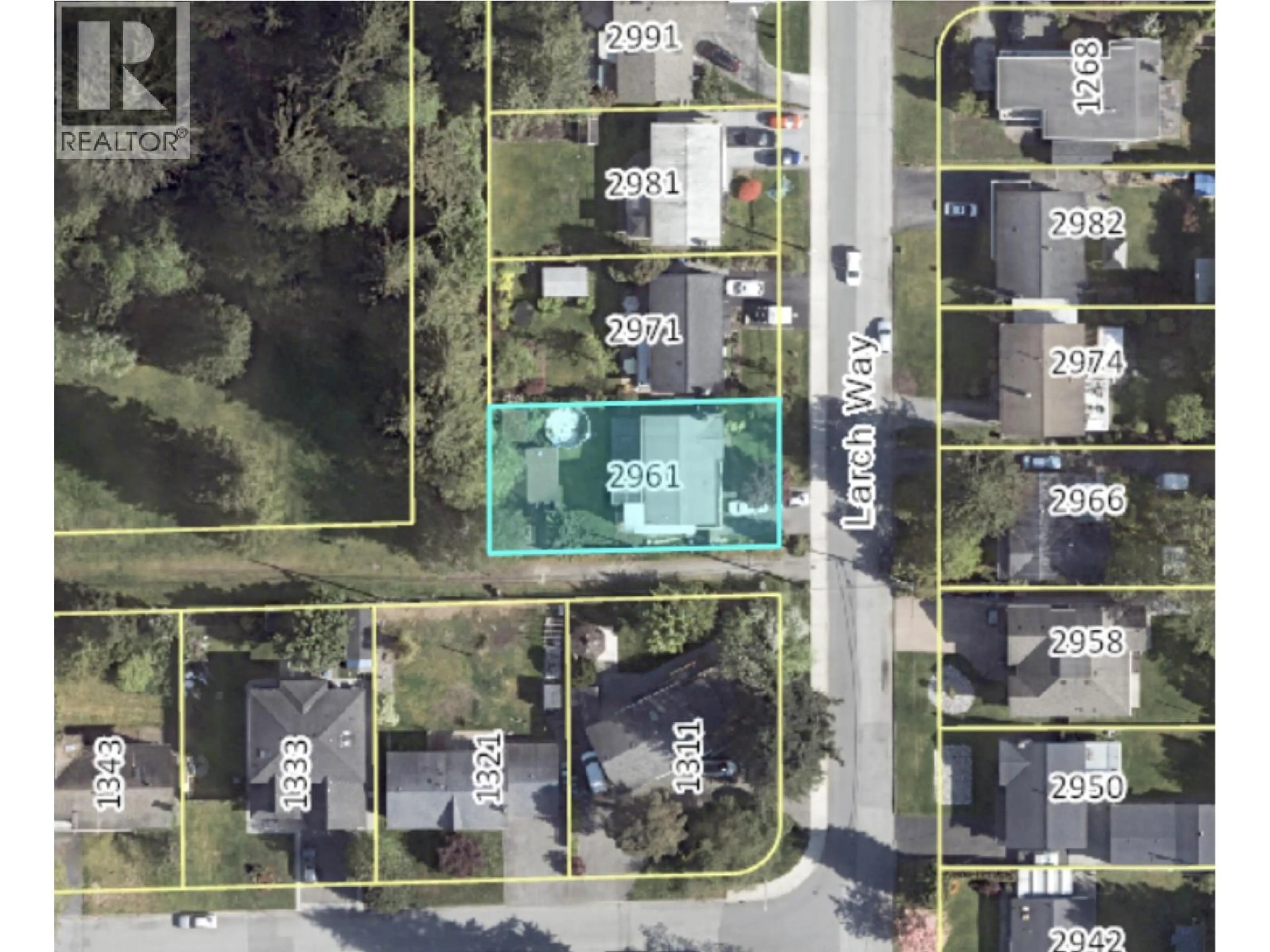 A pic from outside/outdoor area/front of a property/back of a property/a pic from drone, street for 2961 LARCH WAY, Port Coquitlam British Columbia V5B3K8