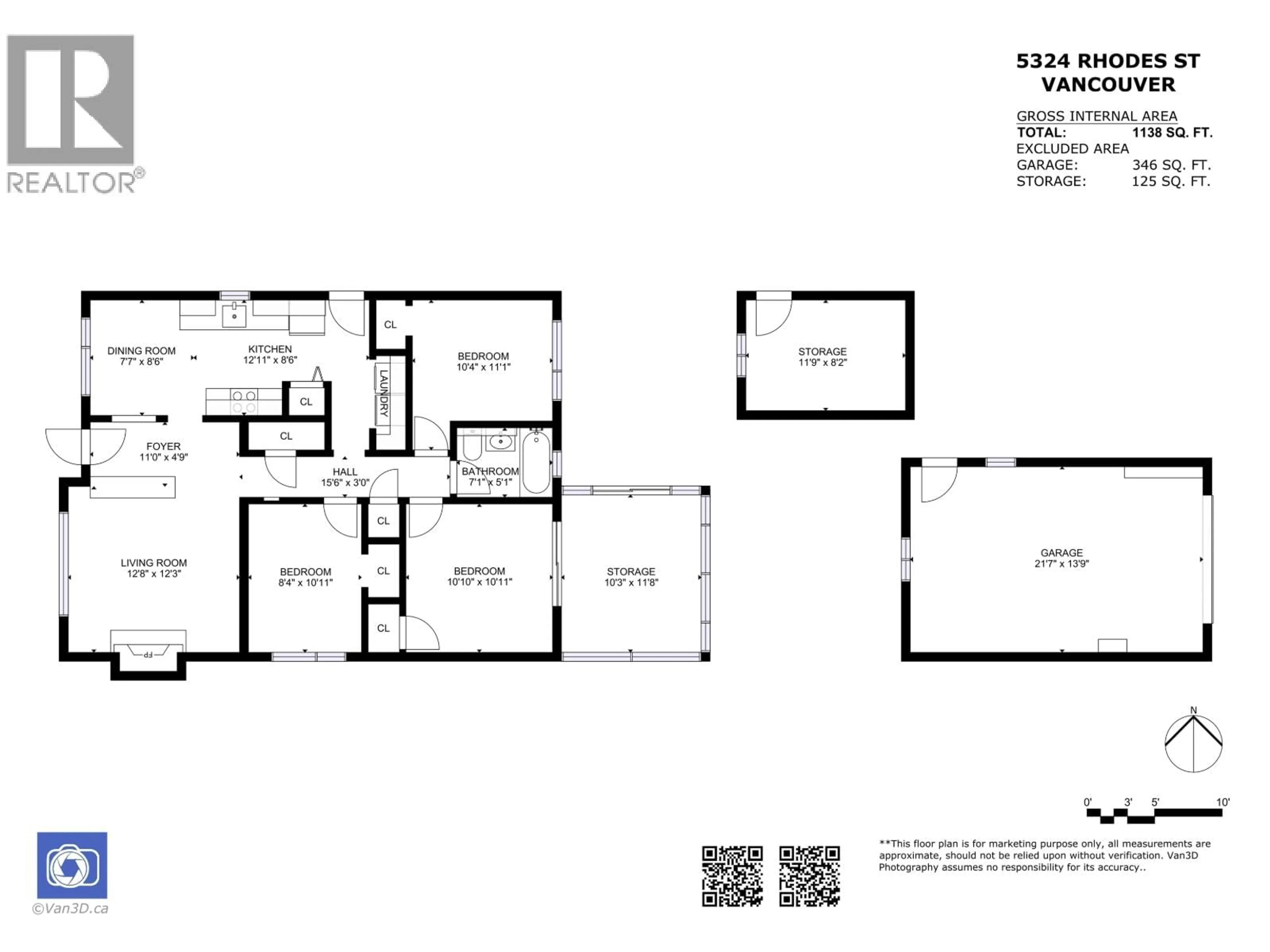 Floor plan for 5324 RHODES STREET, Vancouver British Columbia V5R3N8