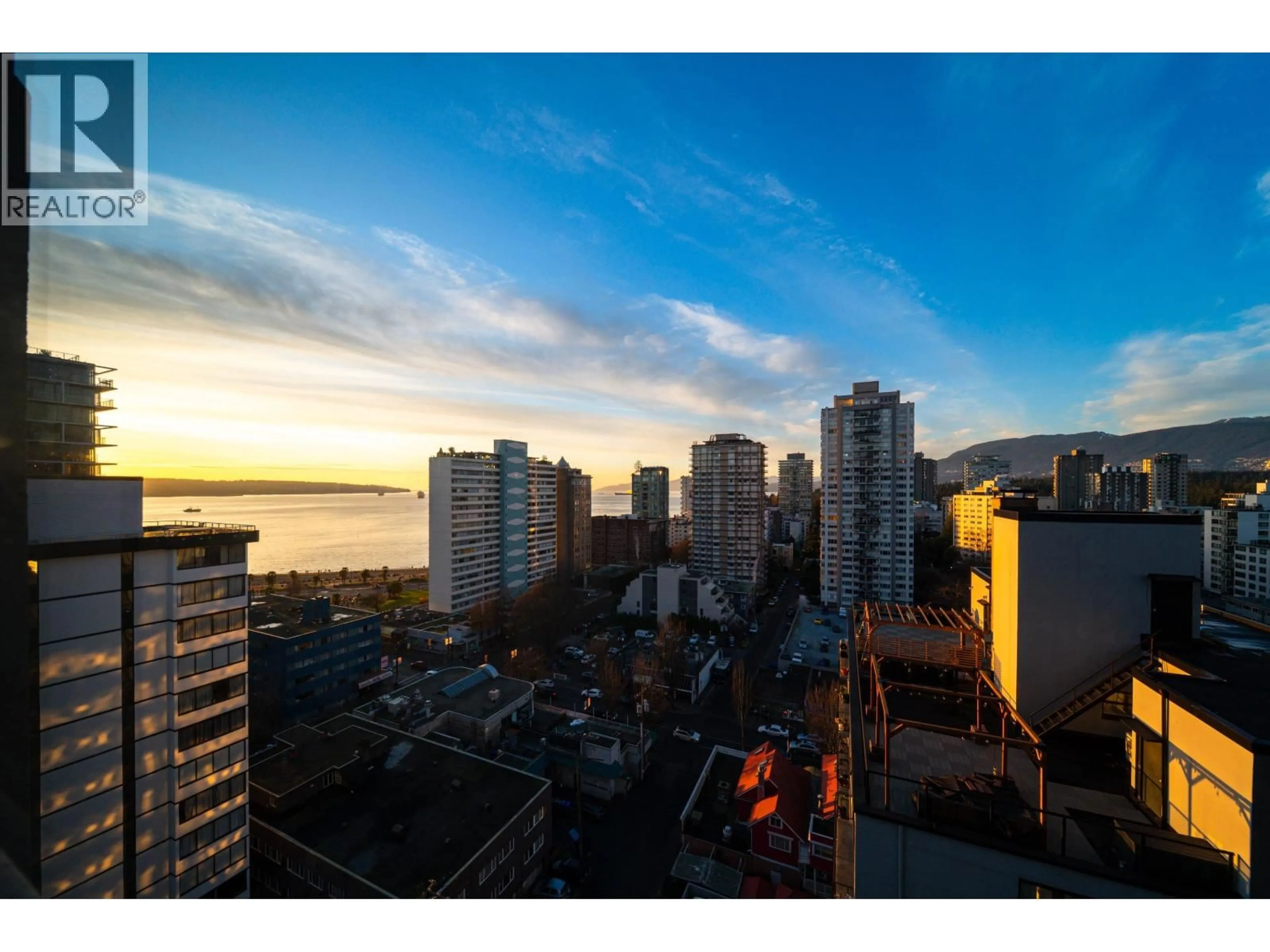 A pic from outside/outdoor area/front of a property/back of a property/a pic from drone, city buildings view from balcony for 1501 - 1740 COMOX STREET, Vancouver British Columbia V6G2Z1