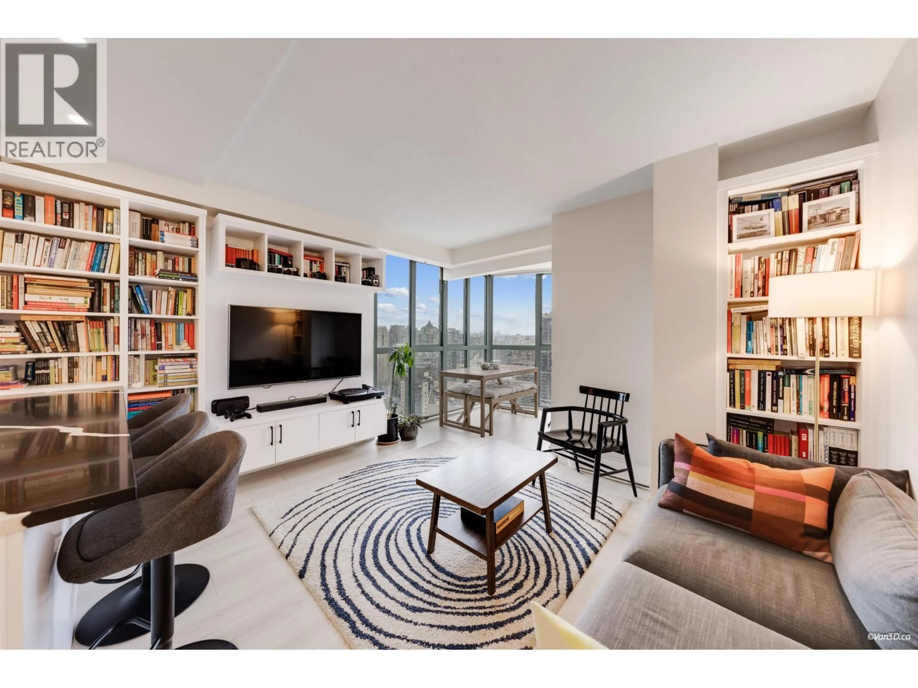 Living room with furniture, unknown for 2704 - 1188 HOWE STREET, Vancouver British Columbia V6Z2S8