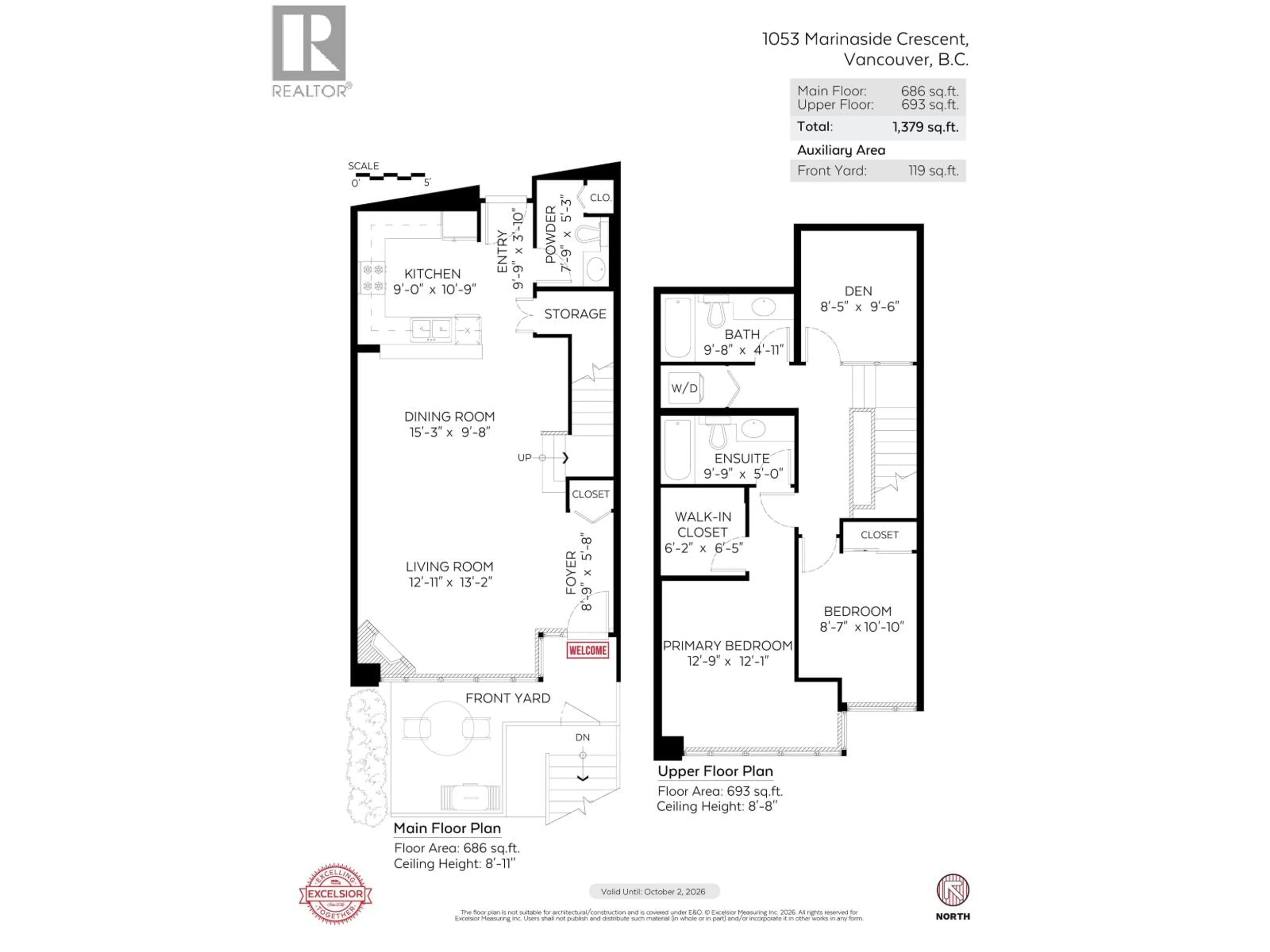 Floor plan for 1053 MARINASIDE CRESCENT, Vancouver British Columbia V6Z3A5