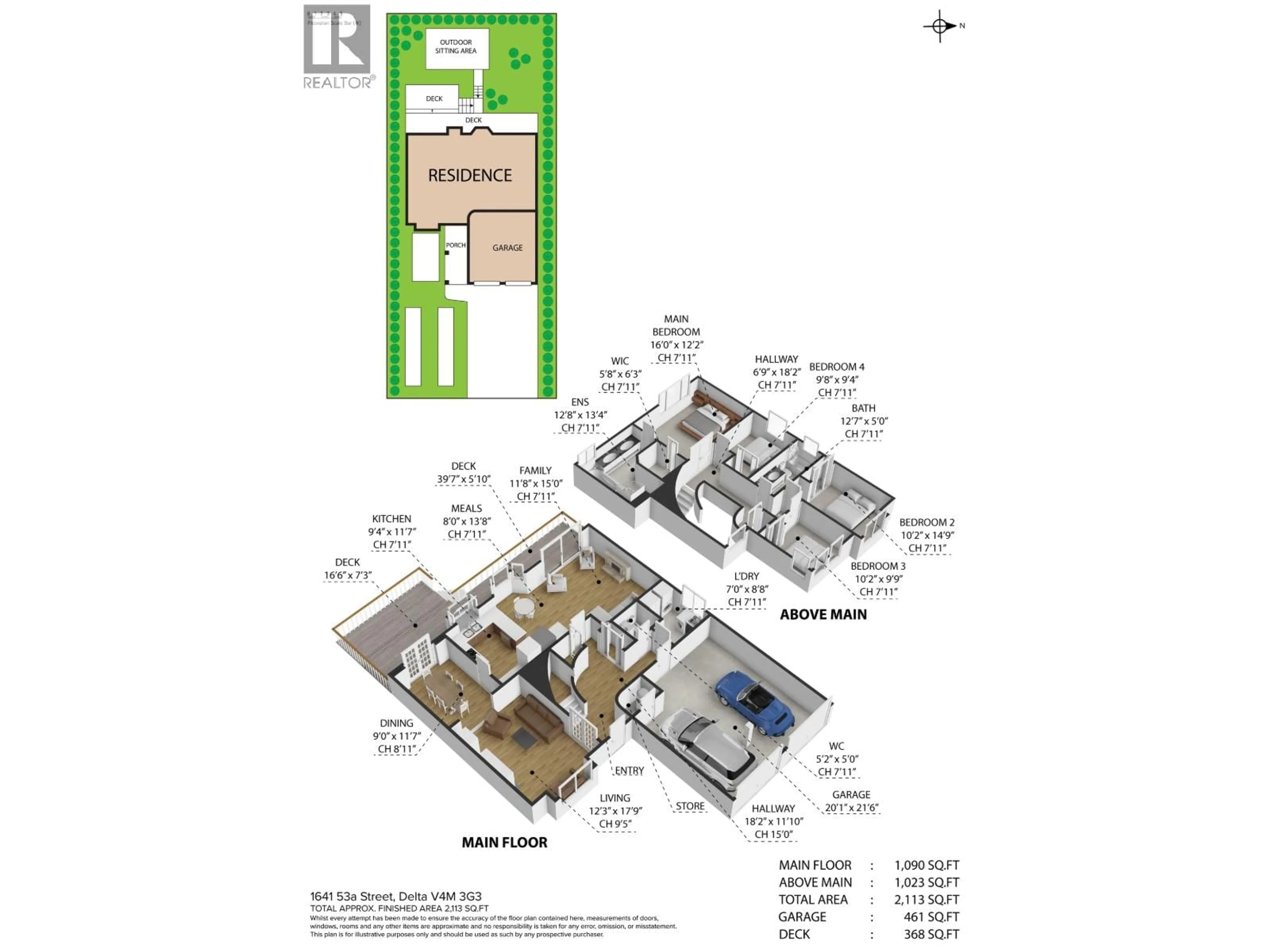 Floor plan for 1641 53A STREET, Delta British Columbia V4M3G3