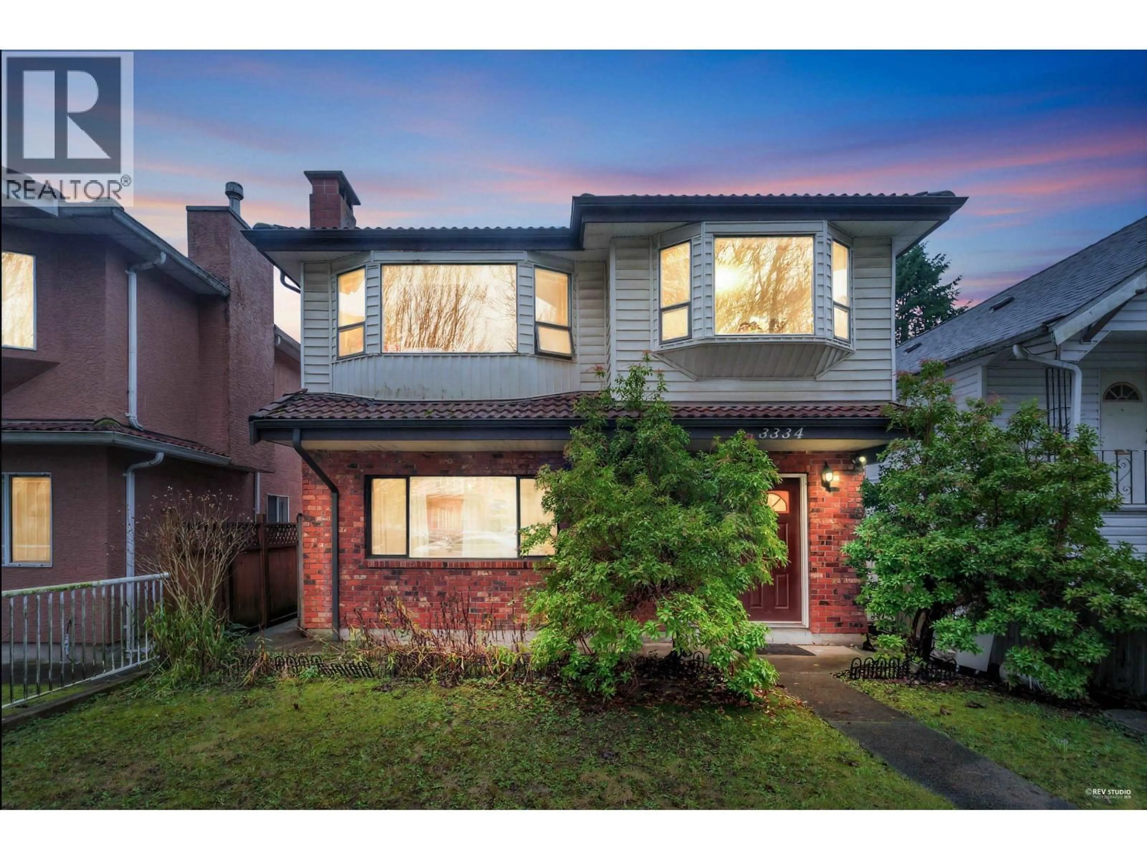Home with brick exterior material, street for 3334 ARCHIMEDES STREET, Vancouver British Columbia V5R4W3