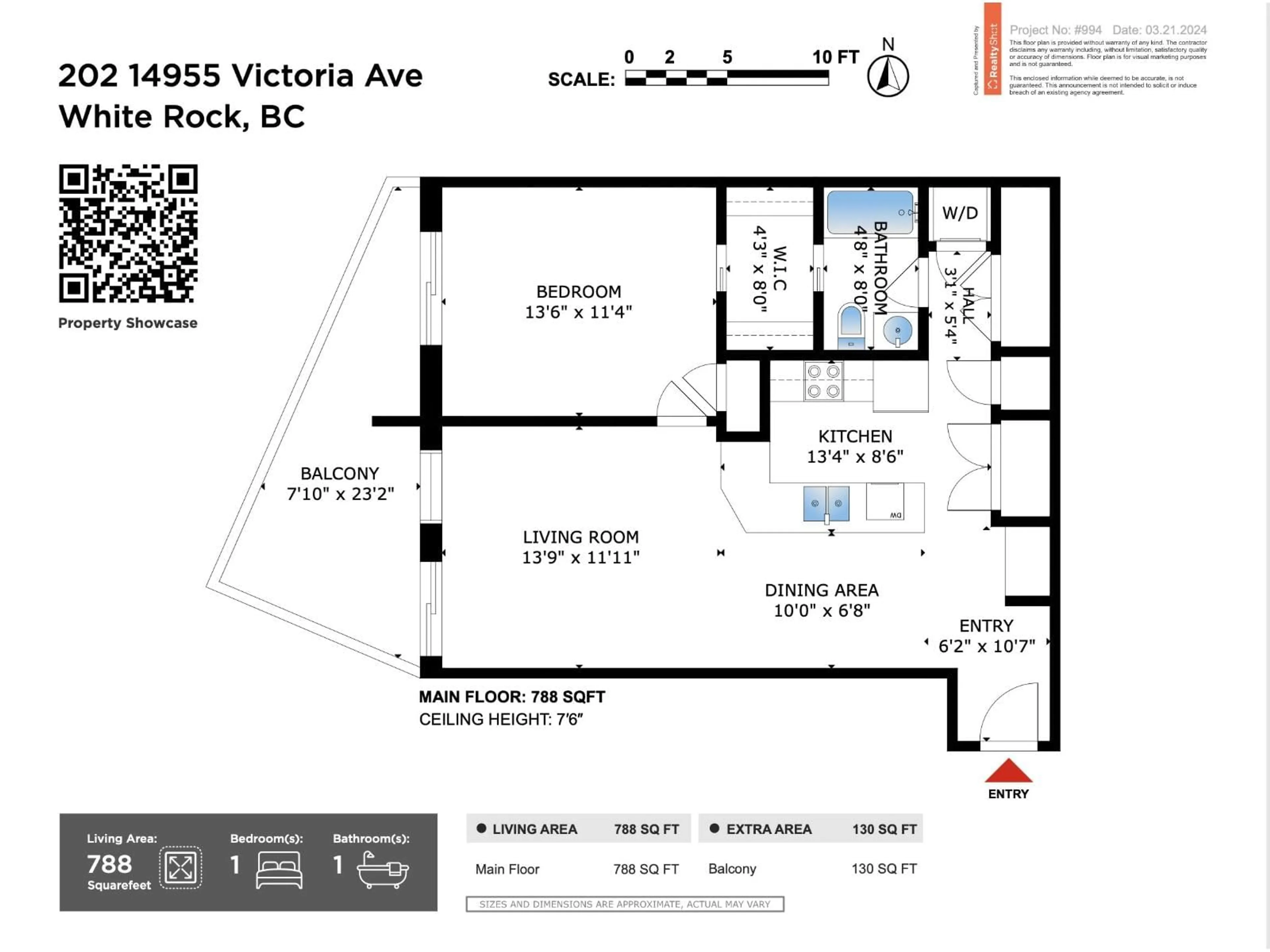 Floor plan for 202 - 14955 VICTORIA AVENUE, White Rock British Columbia V4B1G2